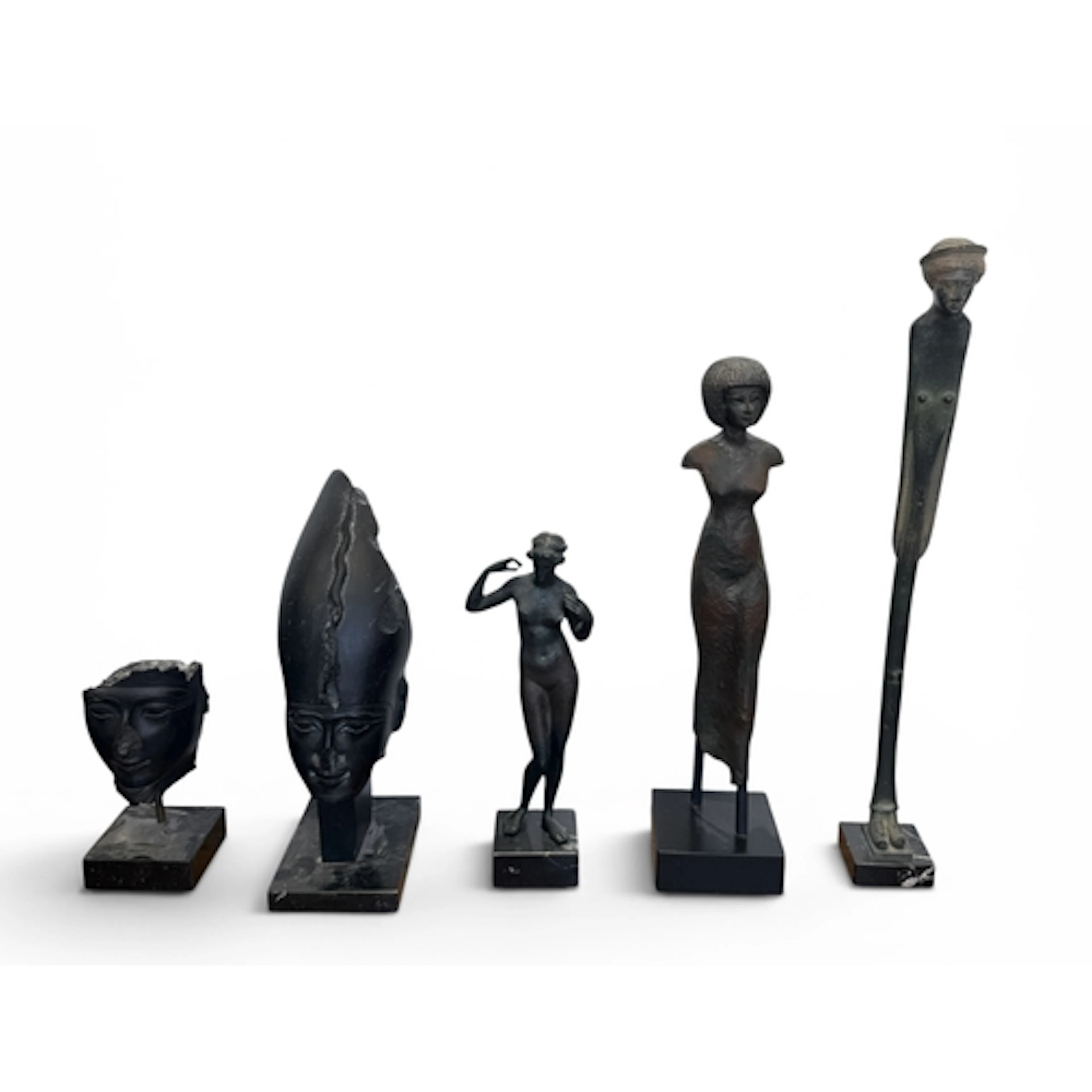 AFTER THE ANTIQUE: FIVE MUSEE DE LOUVRE REPRODUCTION SCULPTU...