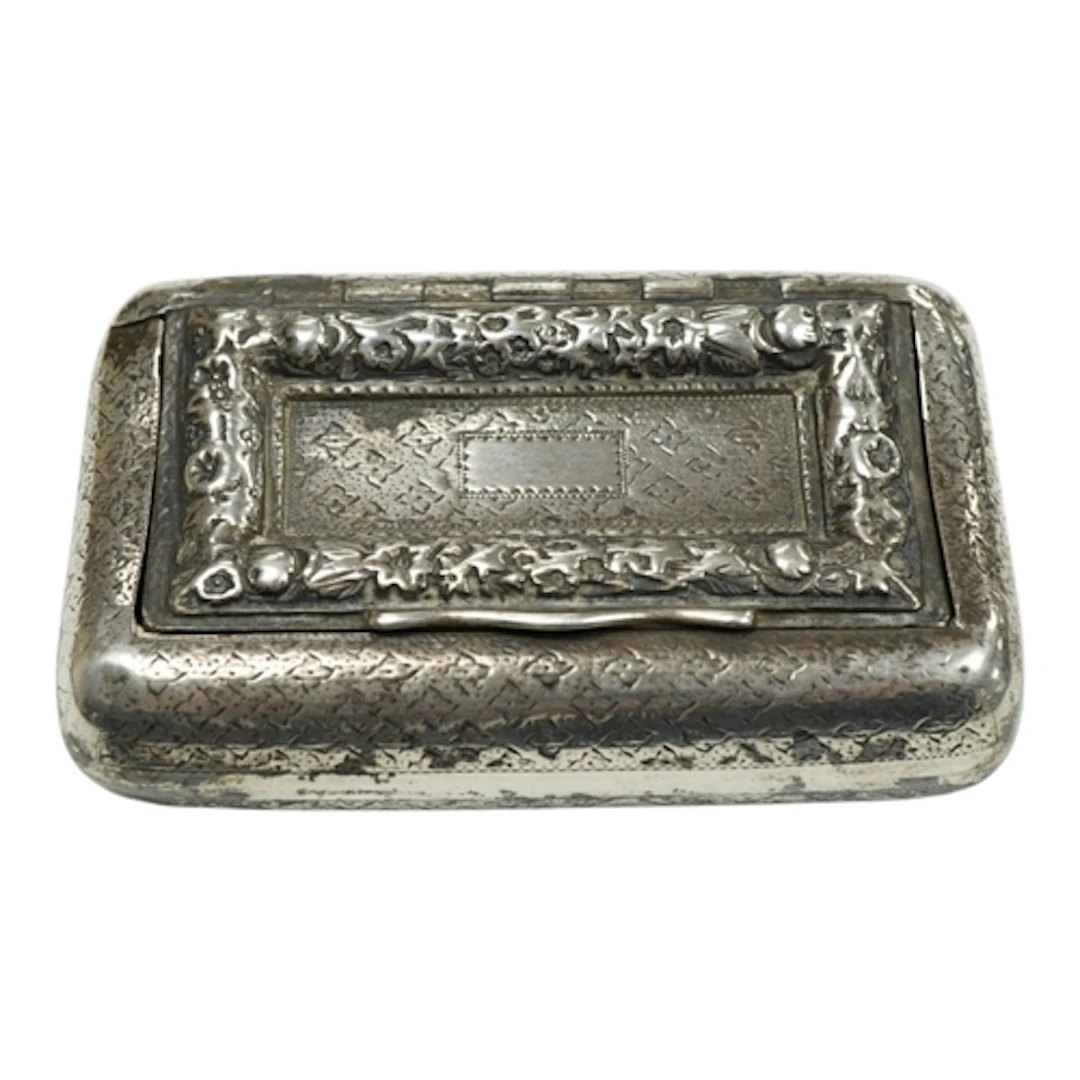 A George III silver snuff box, by Joseph Wilmore, Birmingham...