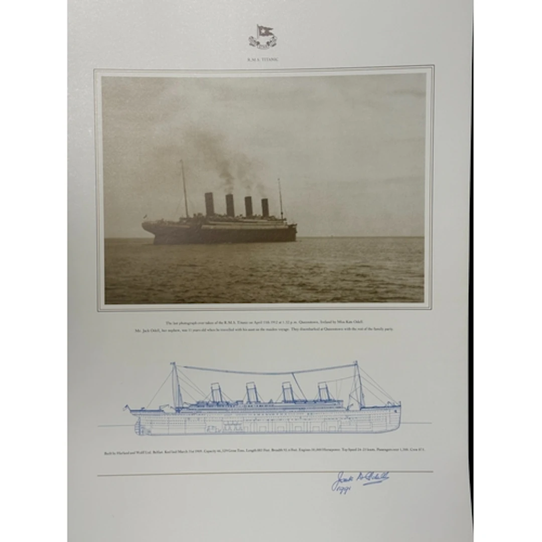 R.M.S. Titanic: R.M.S. Titanic: Signed print of the last ph...