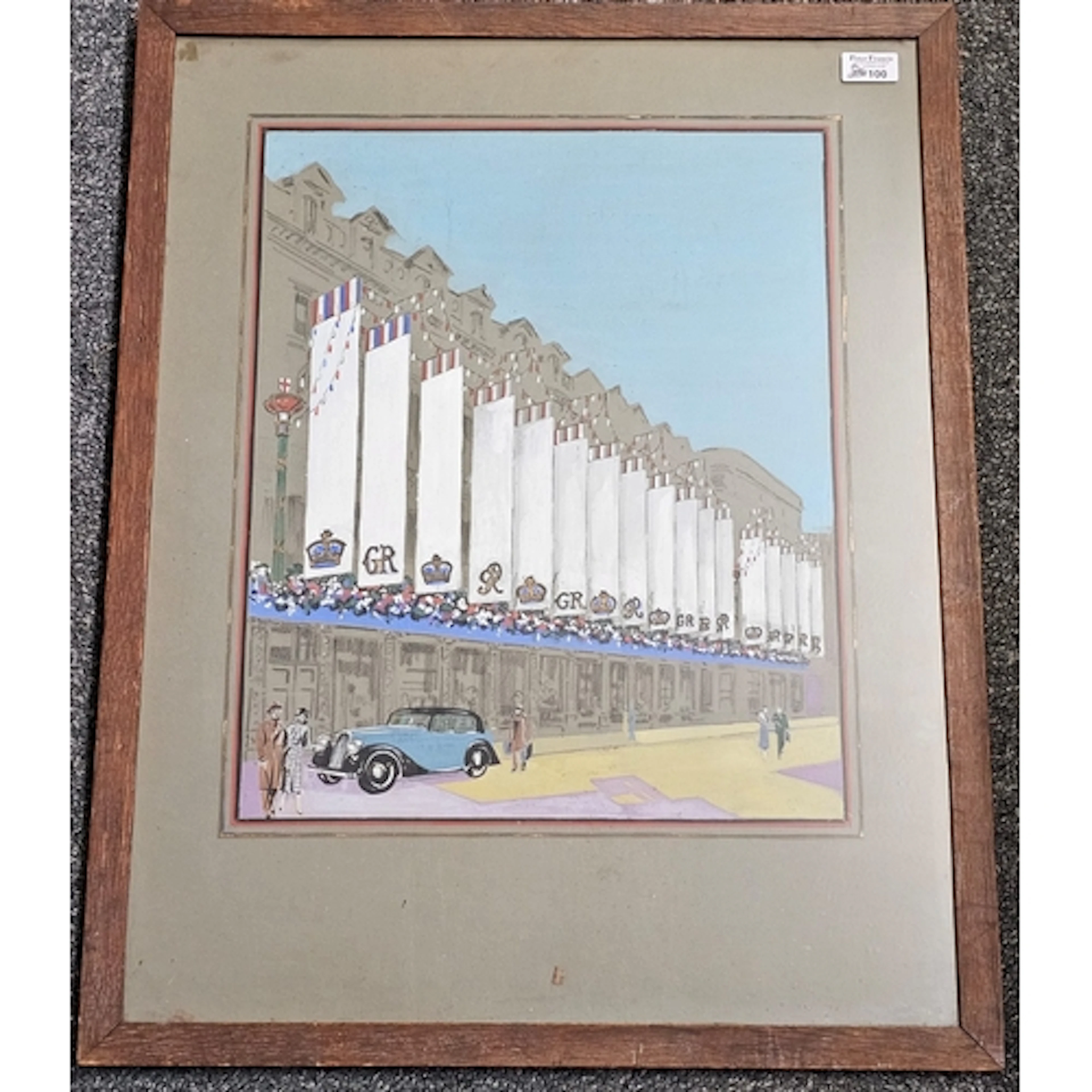 British School (20th century), study of a principal building...
