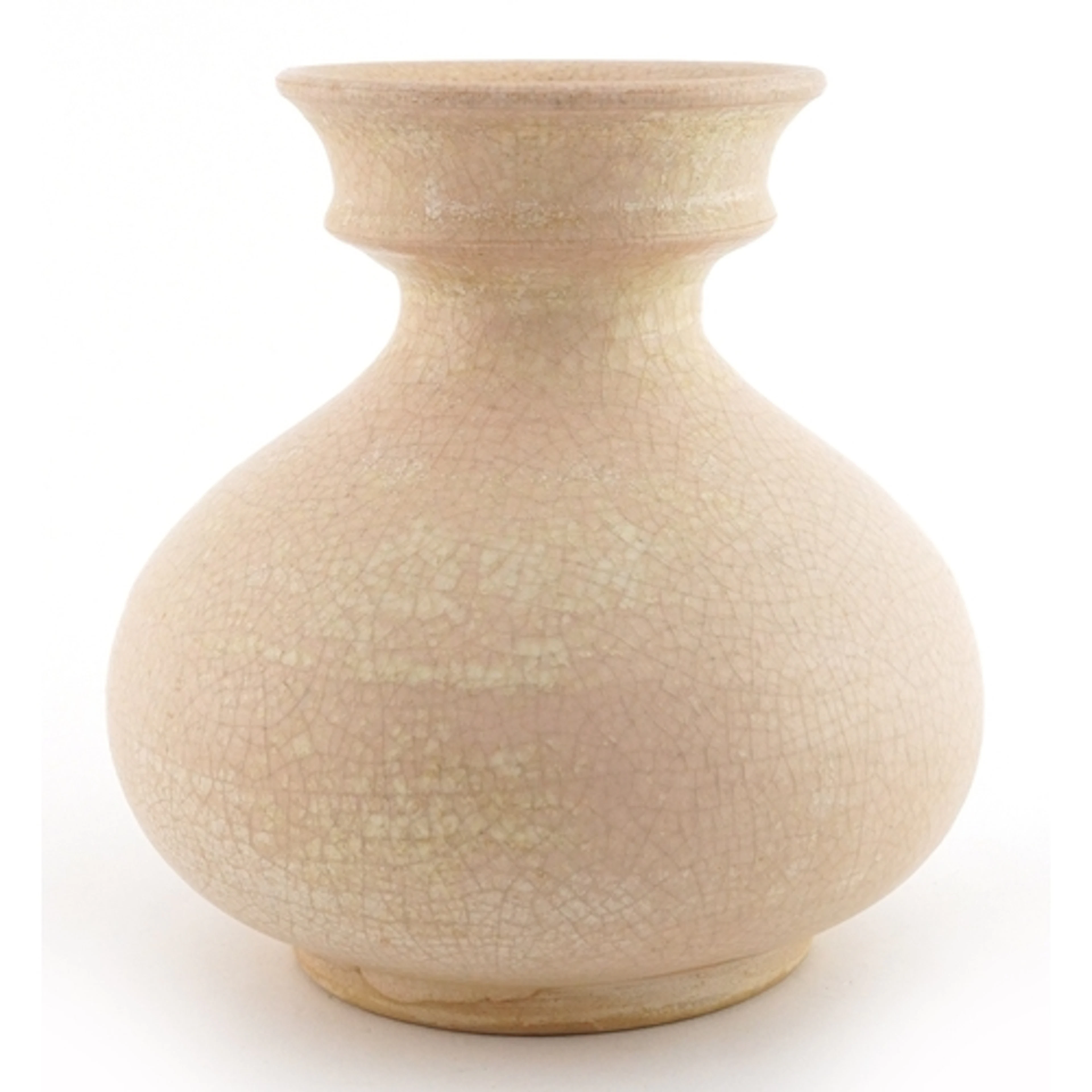 Chinese porcelain crackle glazed vase having a globular body...