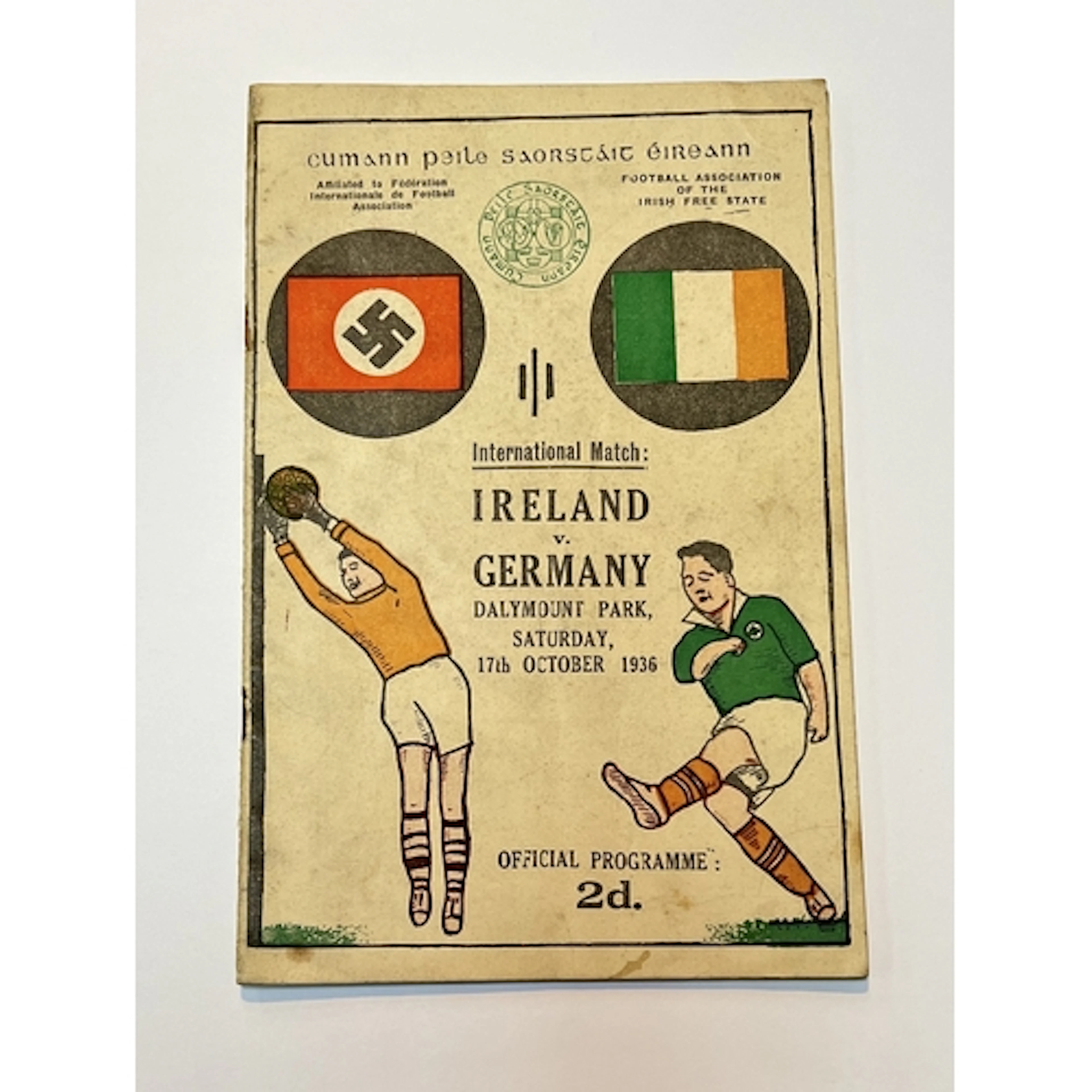 1936 Ireland v Germany international match programme at Daly...