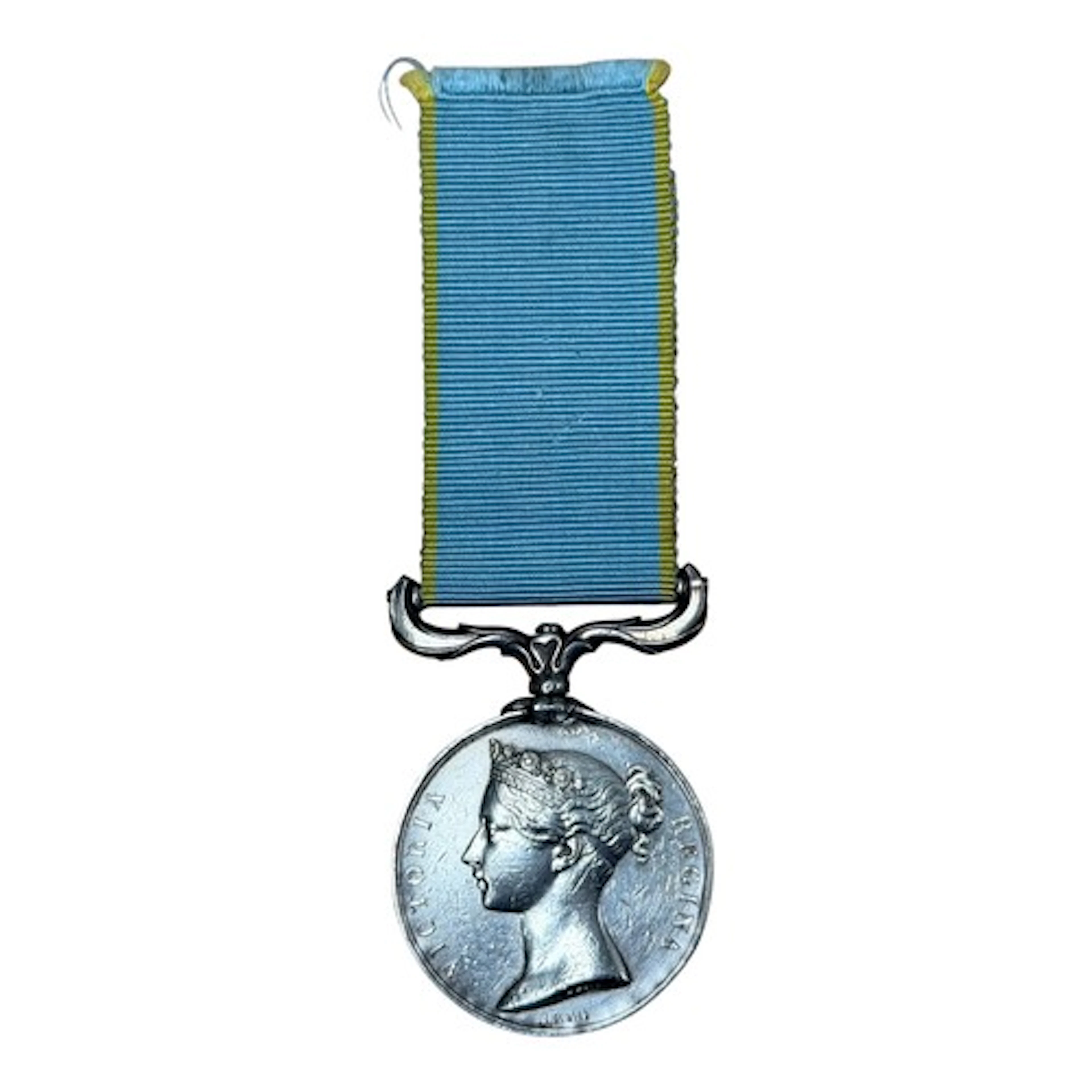 Crimea War Medal, no clasps, name erased. Complete with ribb...