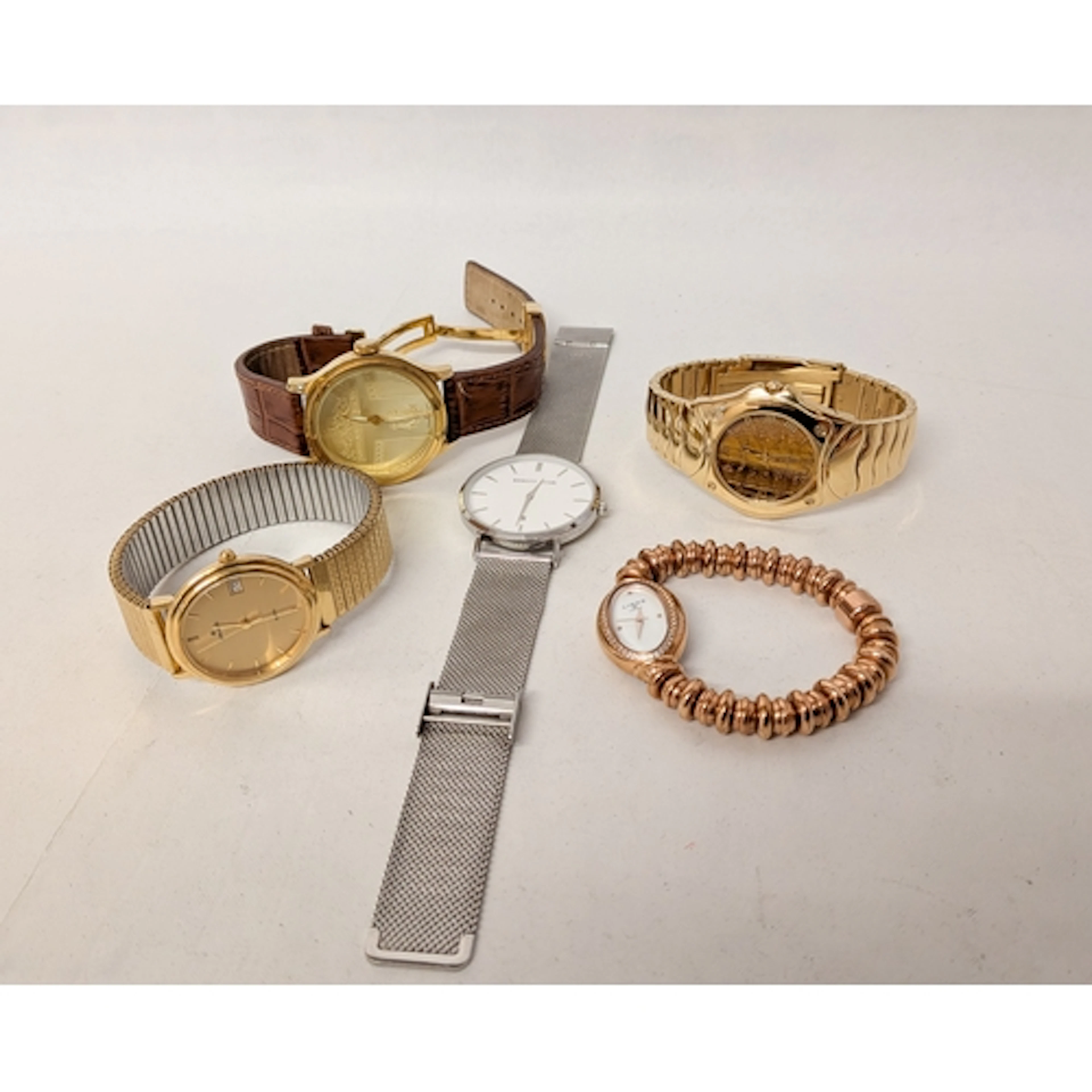 Five modern assorted ladies and gent's wrist watches to incl...
