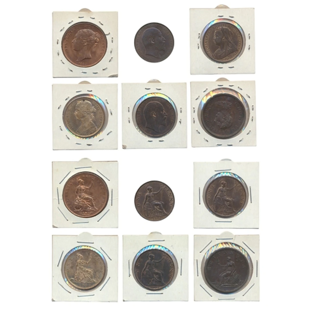 Range of pennies with 1806 no incuse near extremely fine, 18...