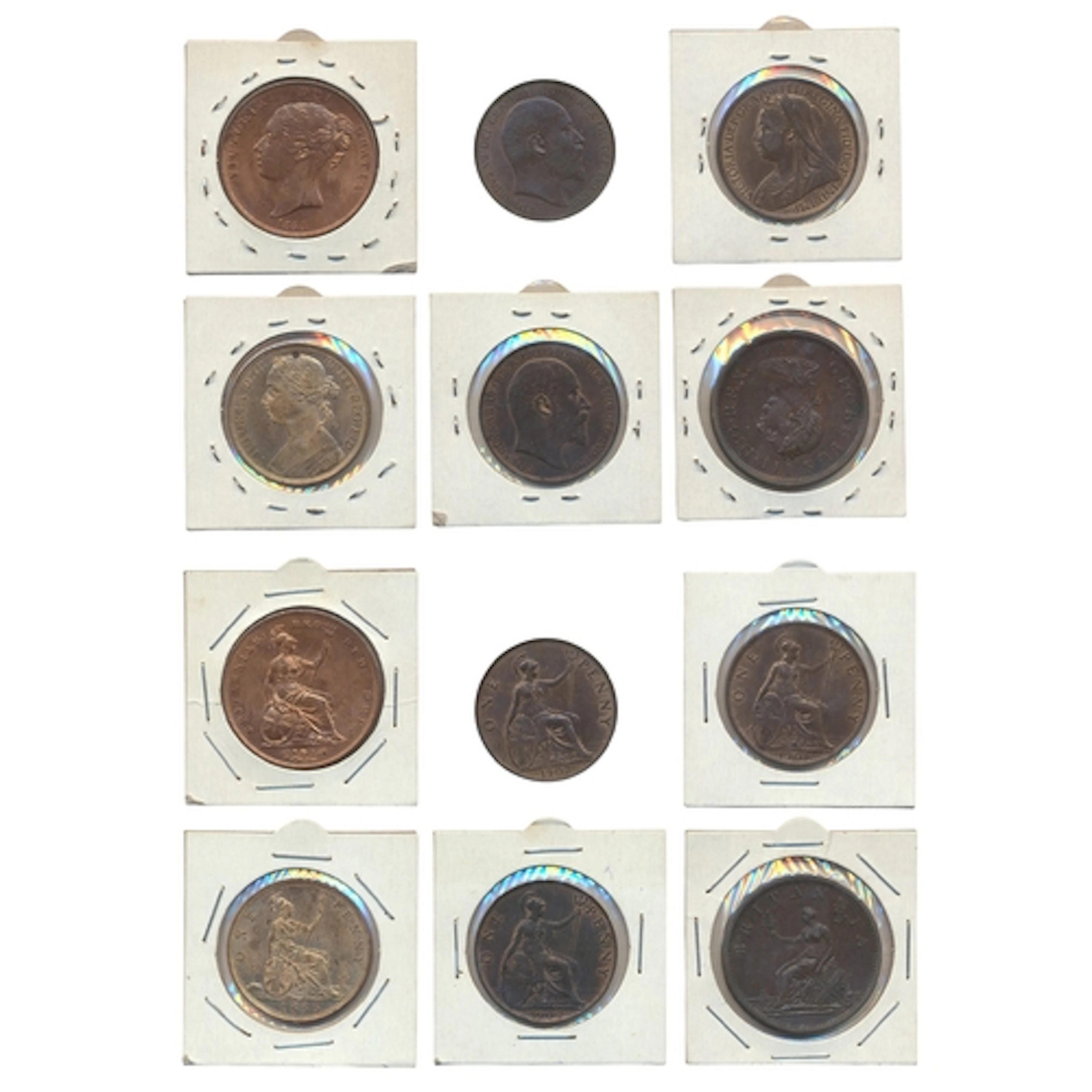 Range of pennies with 1806 no incuse near extremely fine, 18...