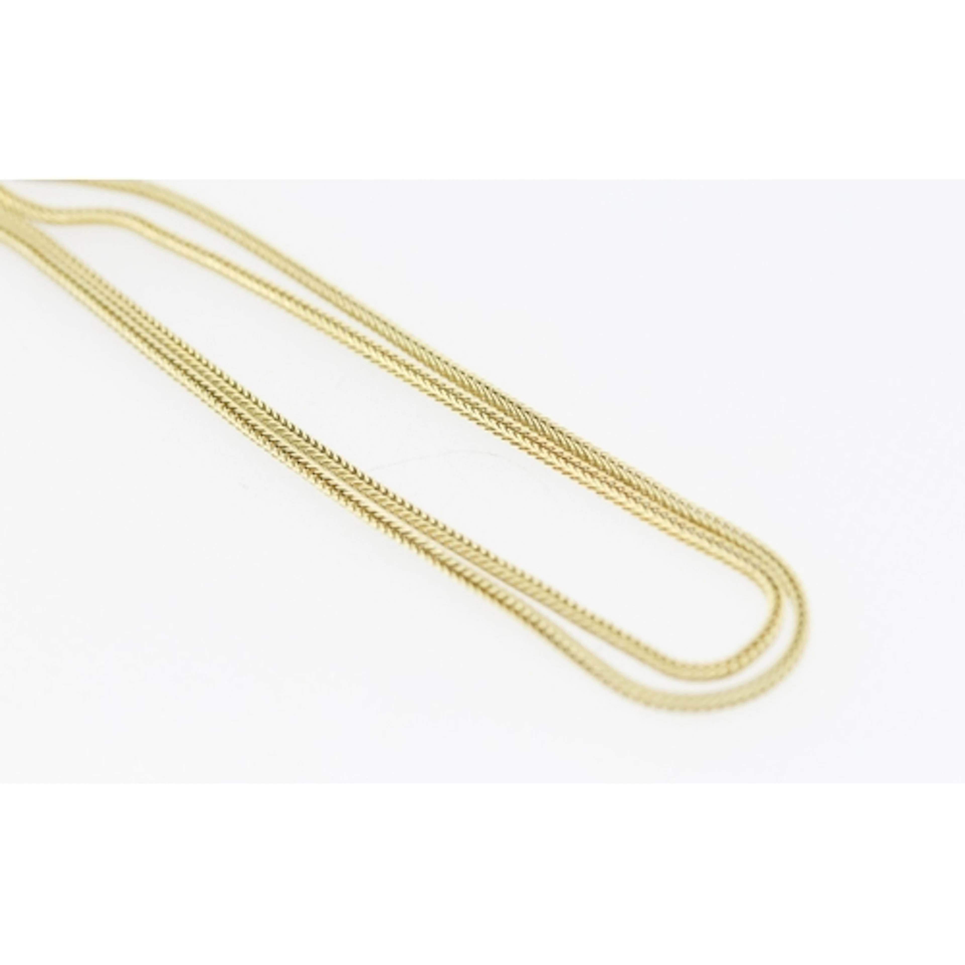14 Carat Yellow Gold Wheat Link Chain Necklace, 70cm Long
