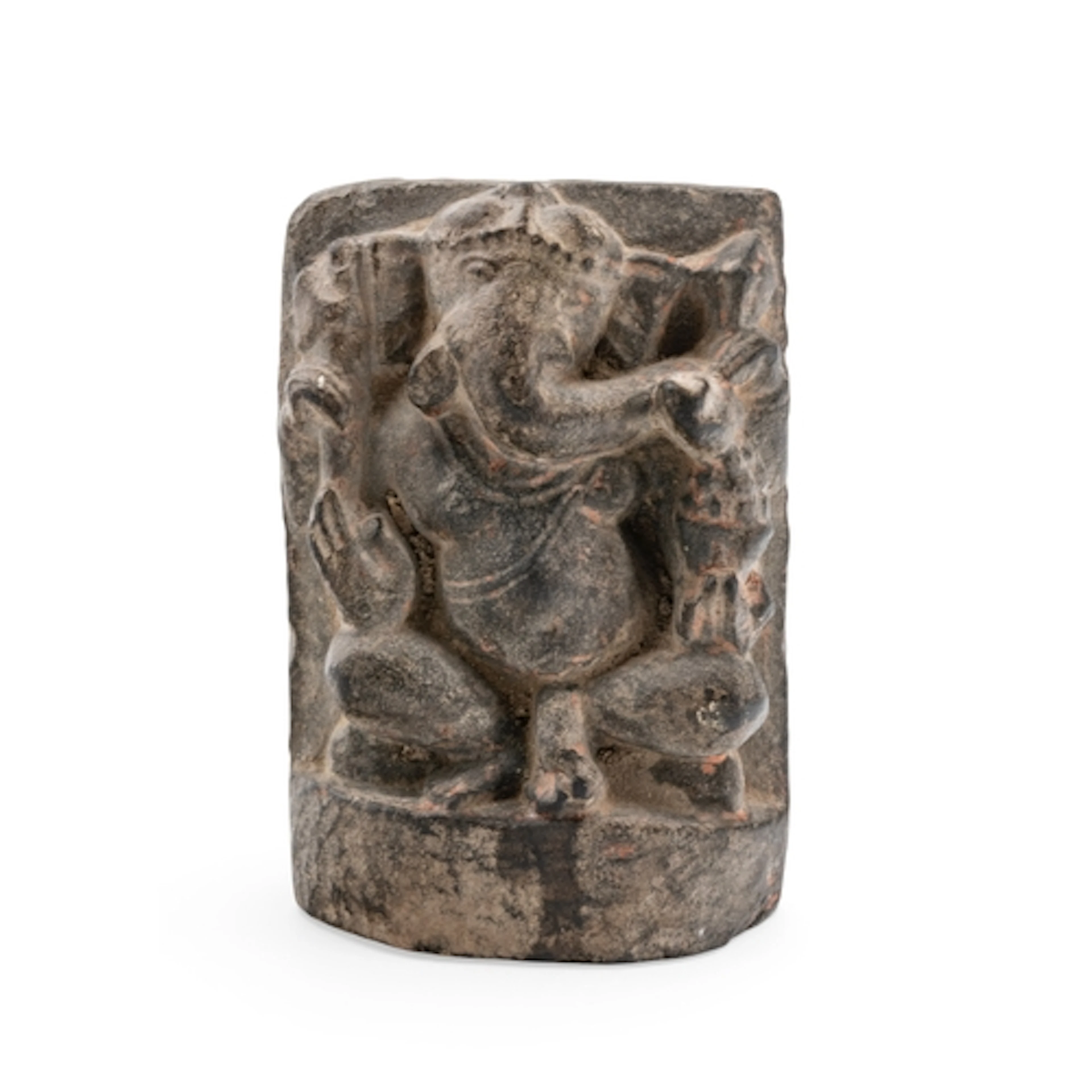 A CARVED STONE STELE OF GANESHA INDIA, KASHMIR, 19TH CENTURY...