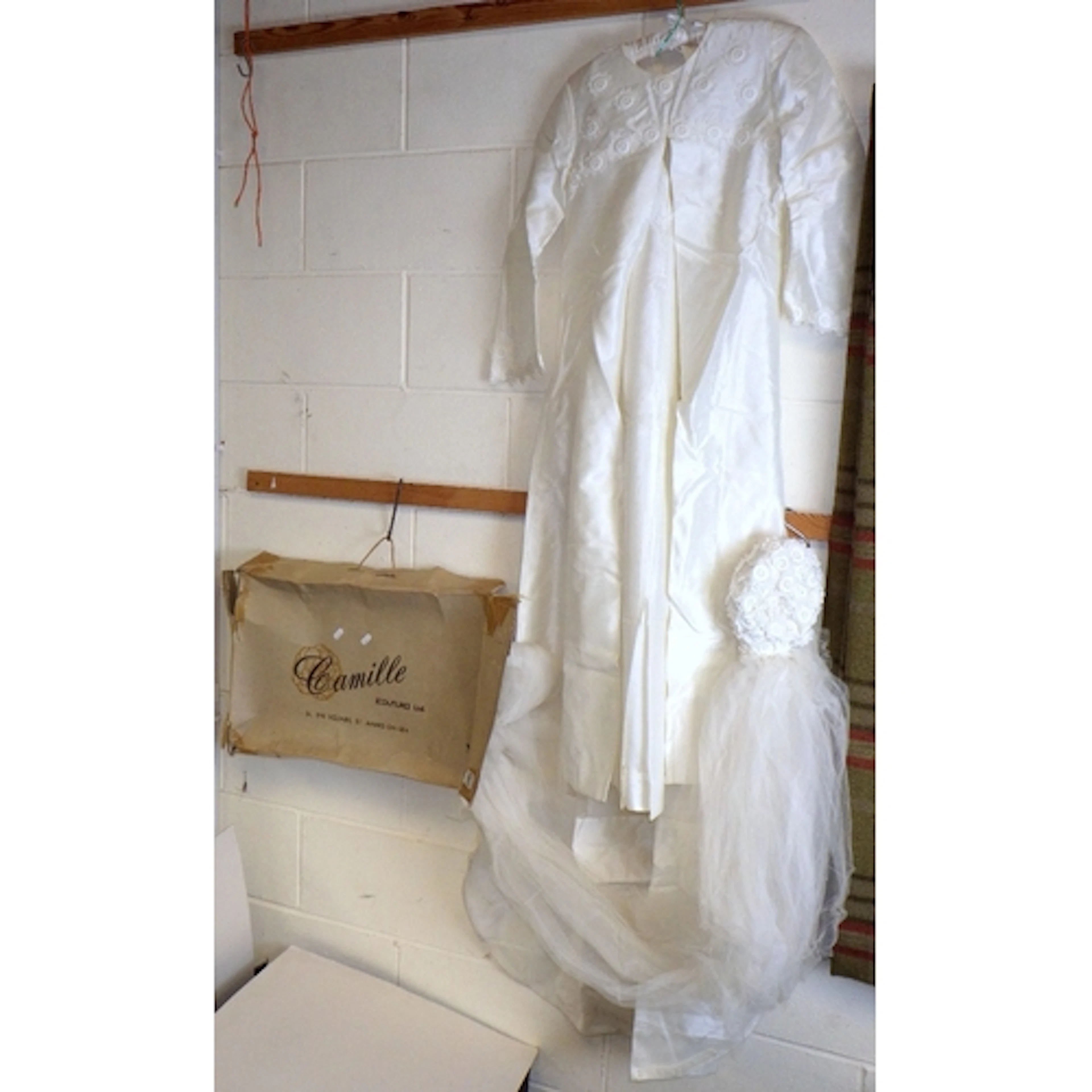 A vintage wedding dress