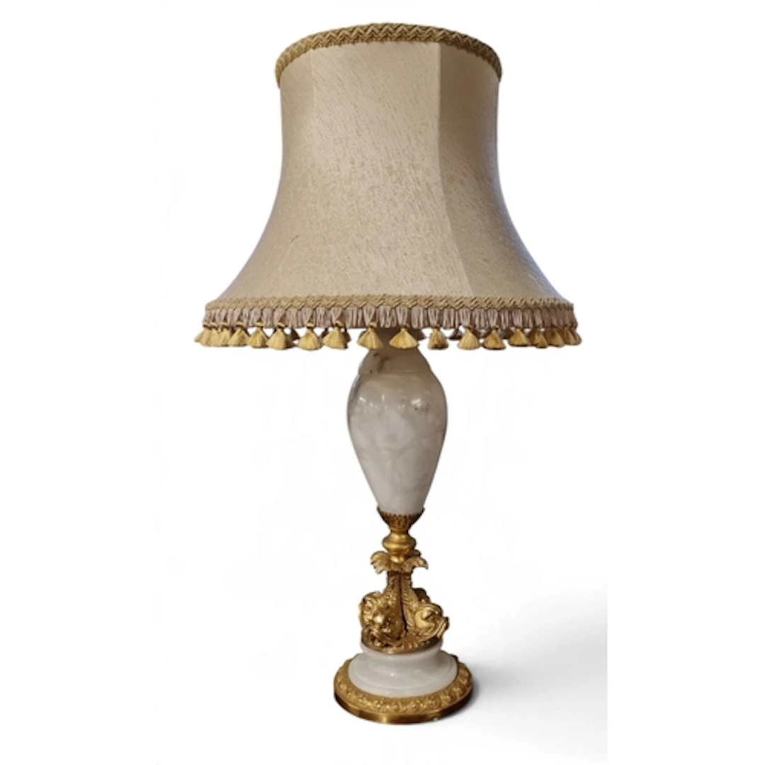 Of fantastic quality an early 20th Century Alabaster Gilt Br...