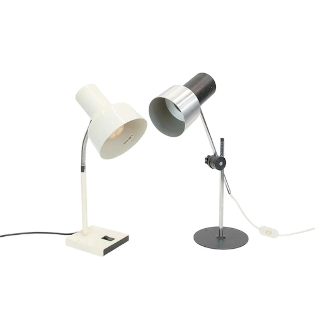 An Italian Prova desk lamp. Model number 1261 in black and c...