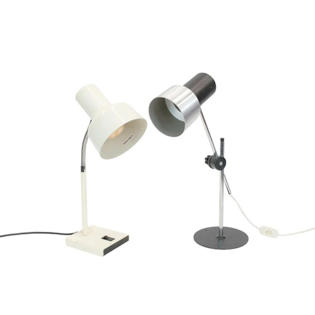 An Italian Prova desk lamp. Model number 1261 in black and c...