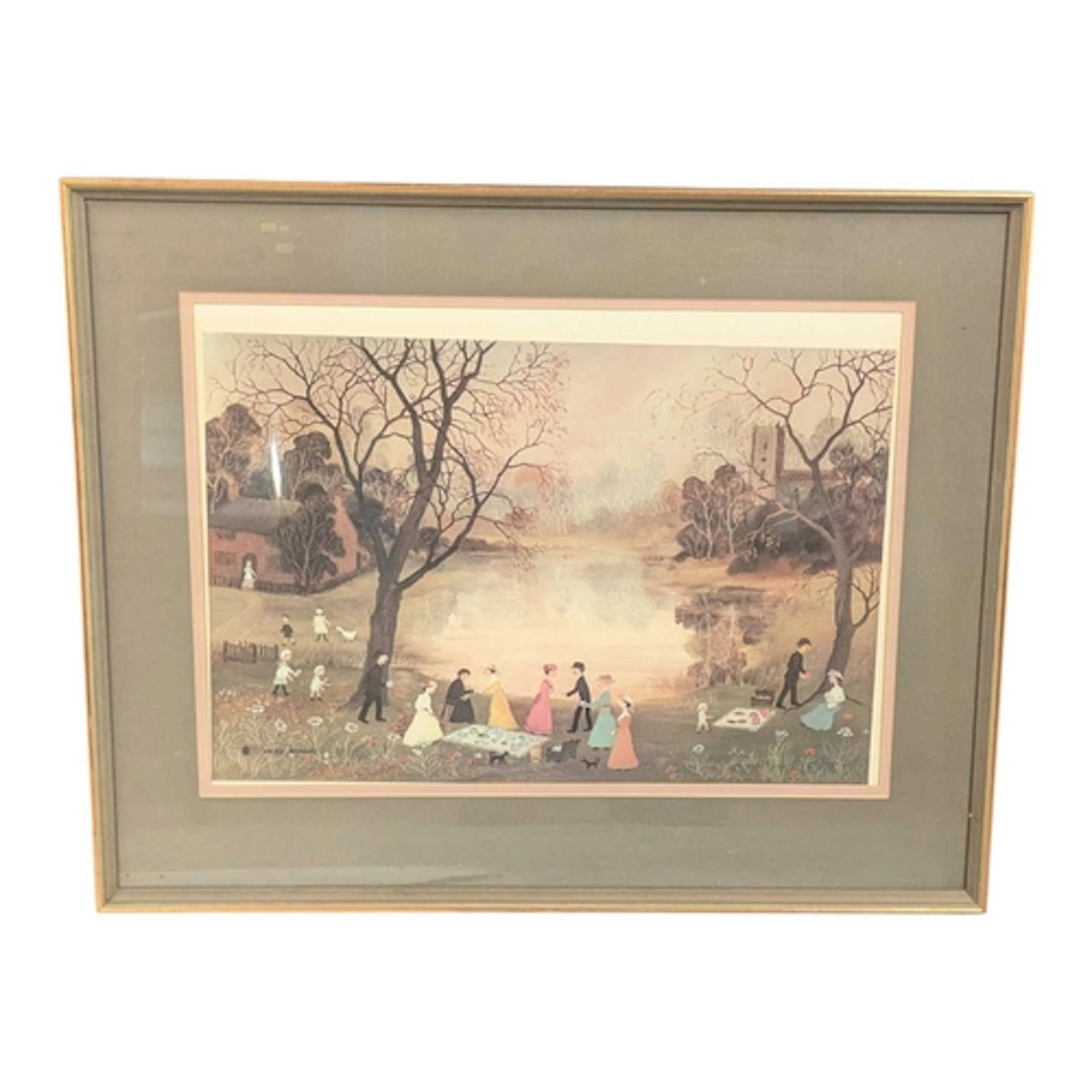 Helen Bradley (1900-1979) - Our Picnic - A limited edition p...