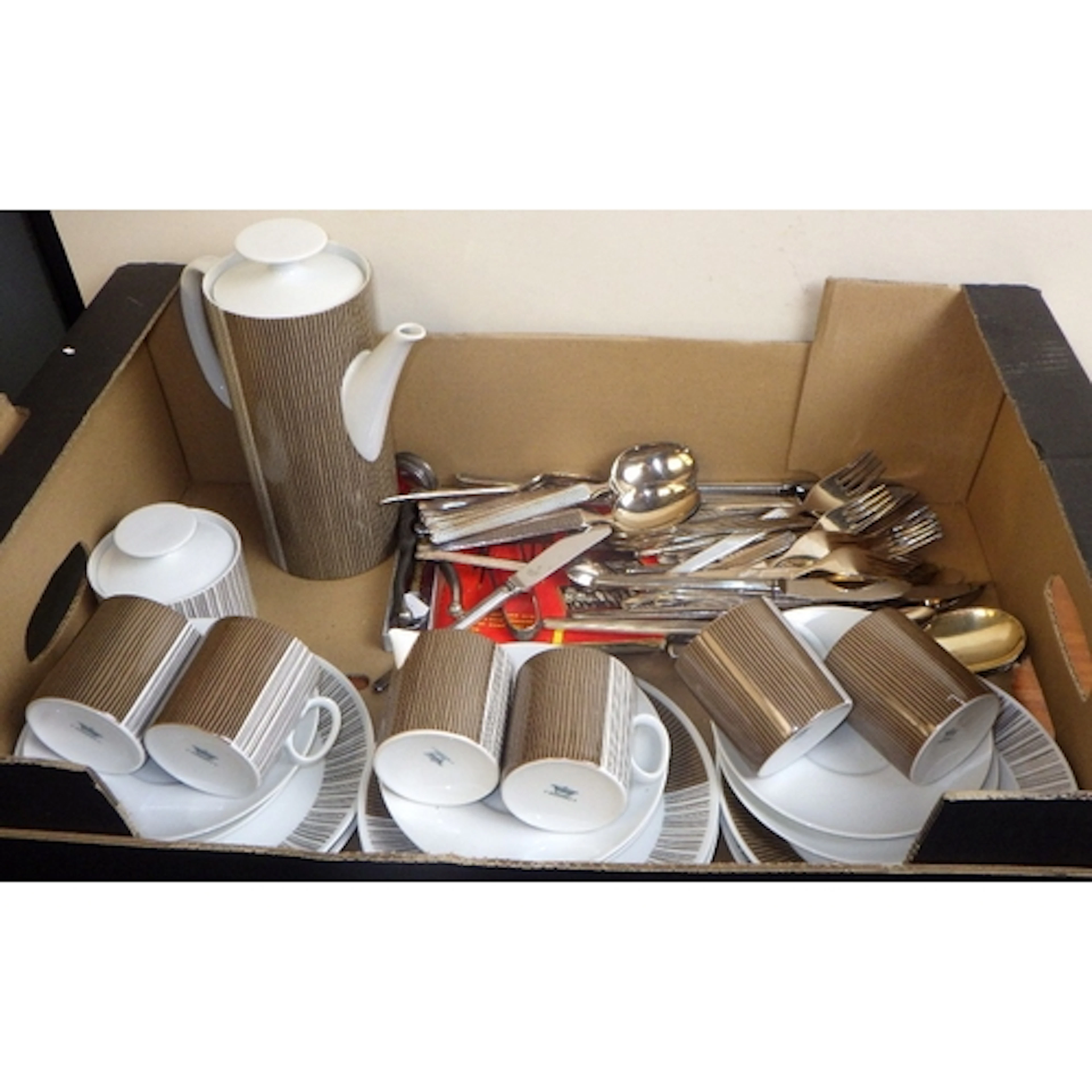 A German Thomas coffee set together with a qty of German sil...
