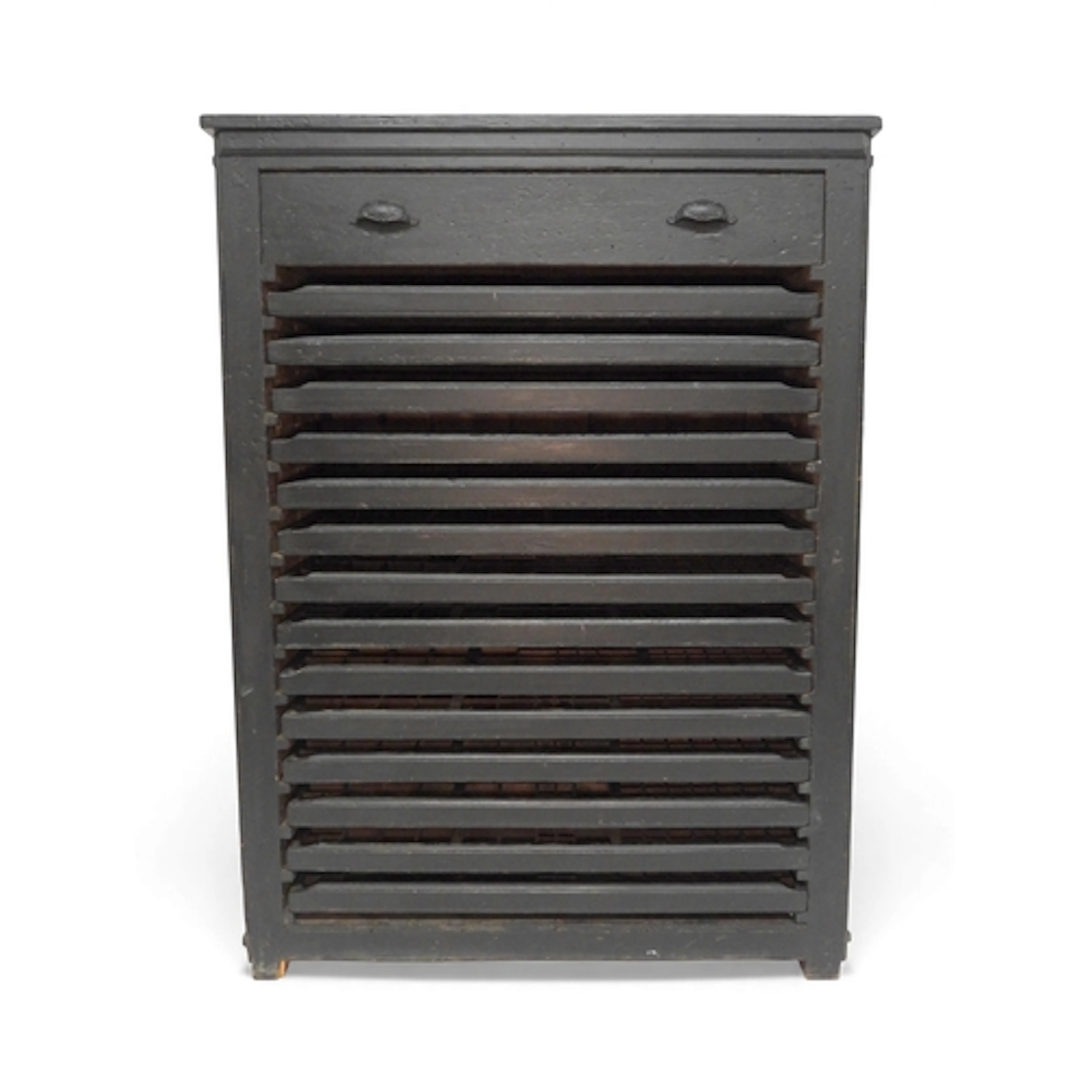 AN EARLY 20TH CENTURY INDUSTRIAL PRINTERS TYPE TRAY/ LETTERP...
