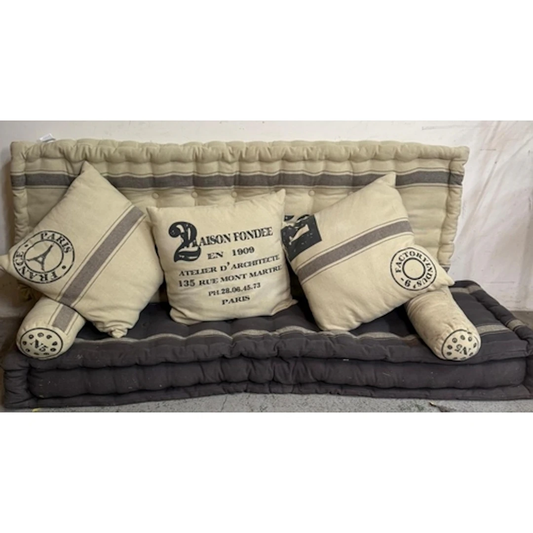 A Dock number 598 mattress floor sofa.