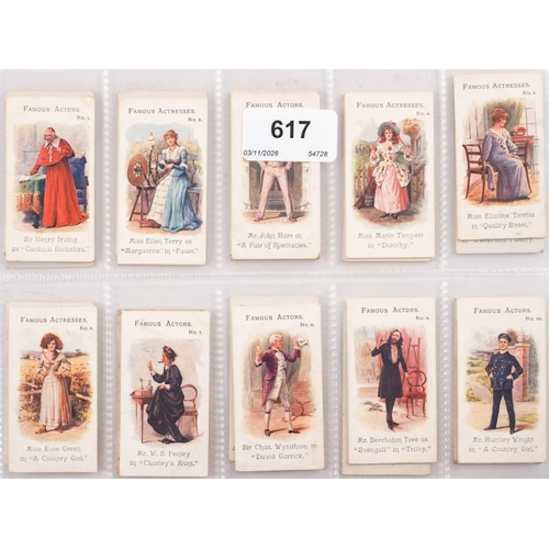 A set of Taddy 'Famous Actors' cigarette cards (25)