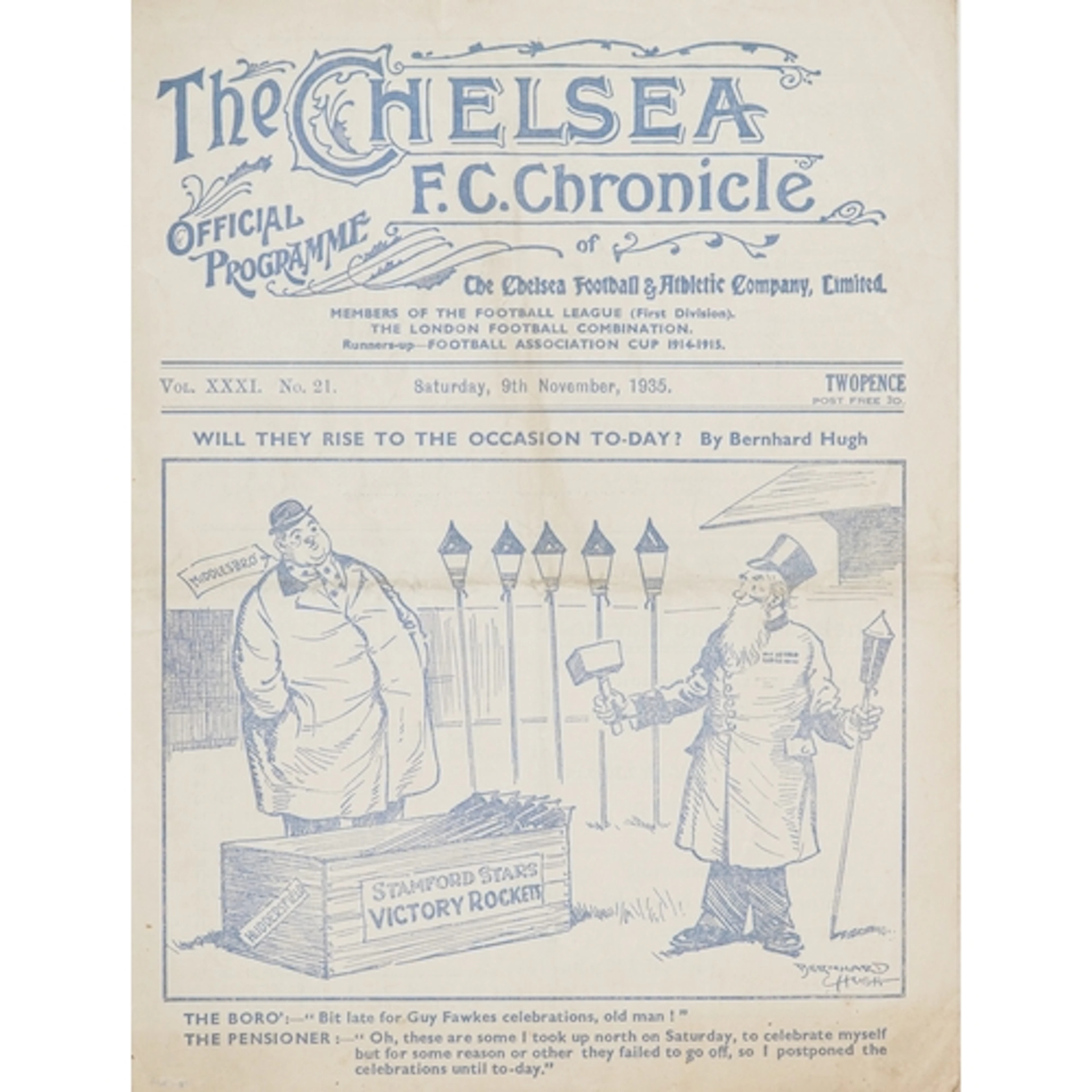 Chelsea F.C. Chronicle official football programme - Will Th...