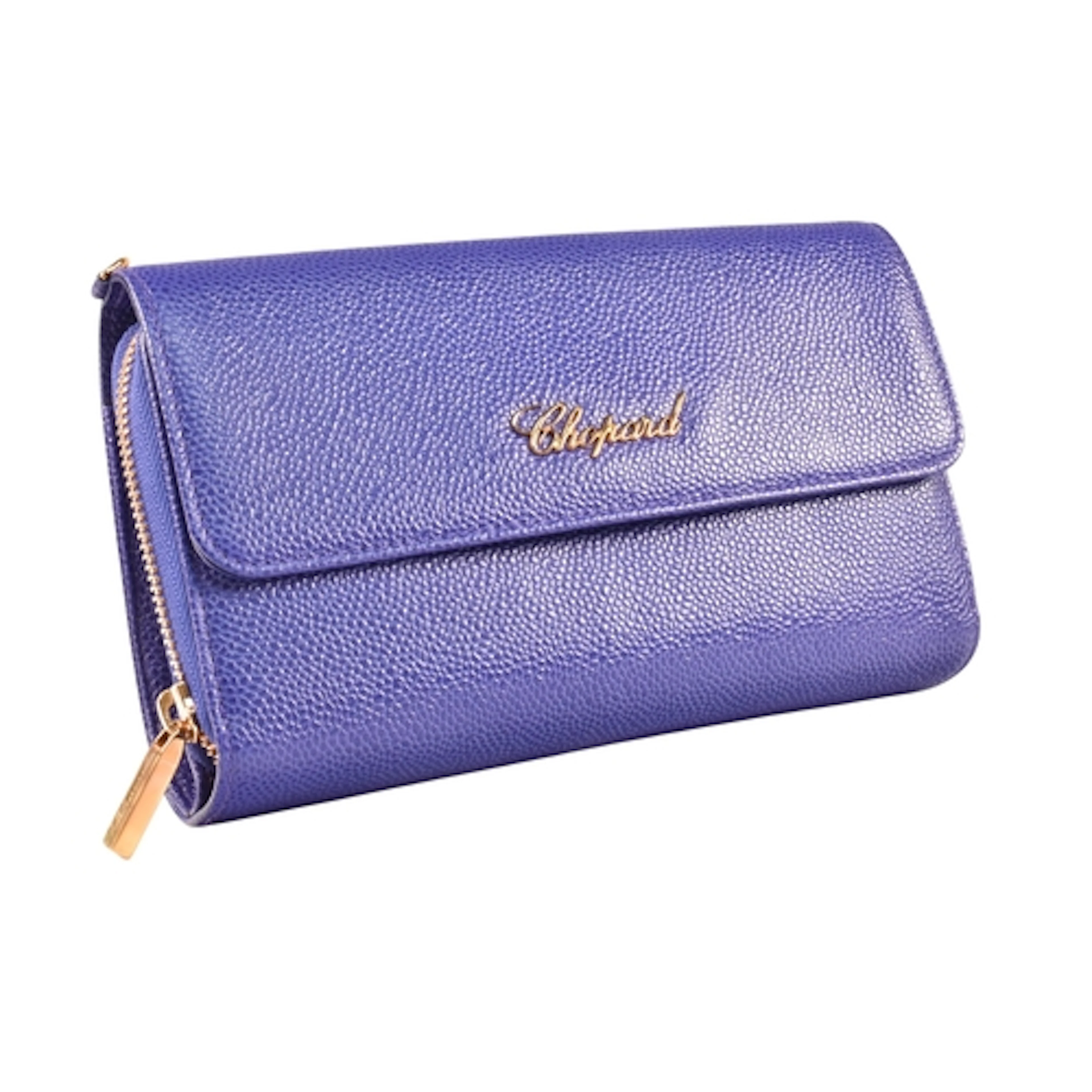 A Chopard Tokyo purple leather wallet bag. The Chopard handb...