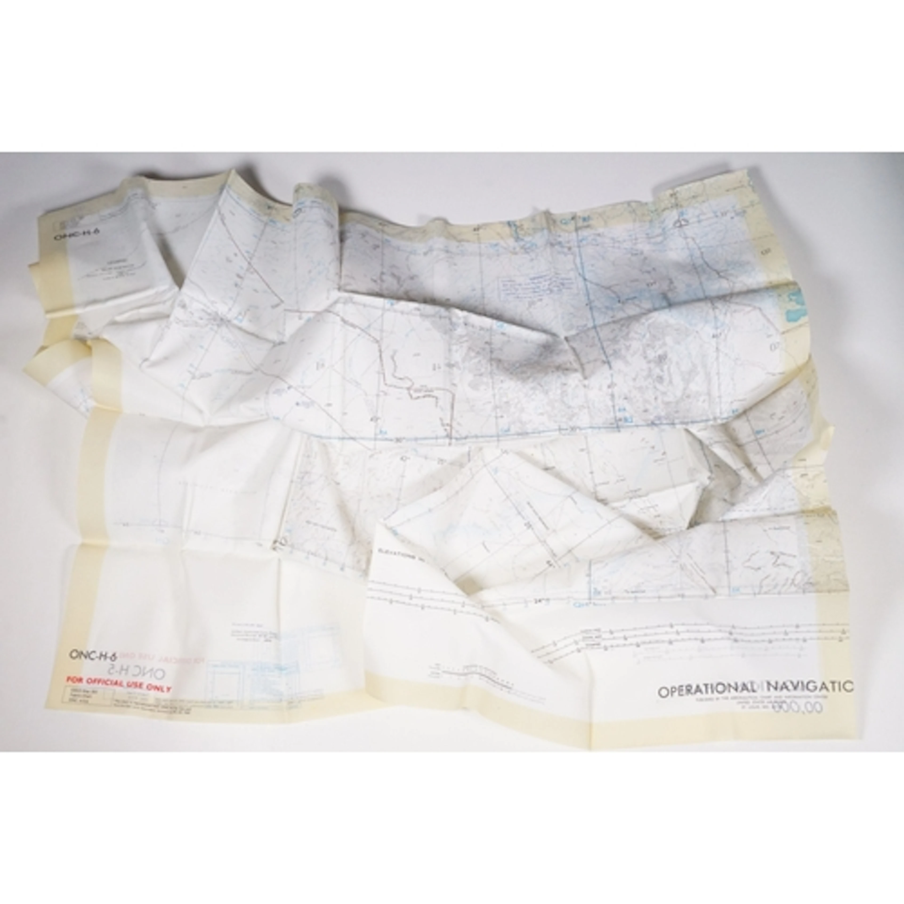 A Royal Air Force / RAF silk escape map covering Israel, Ira...