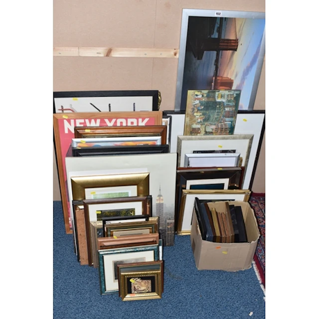 A QUANTITY OF ASSORTED PRINTS ETC, to include reproduction p...