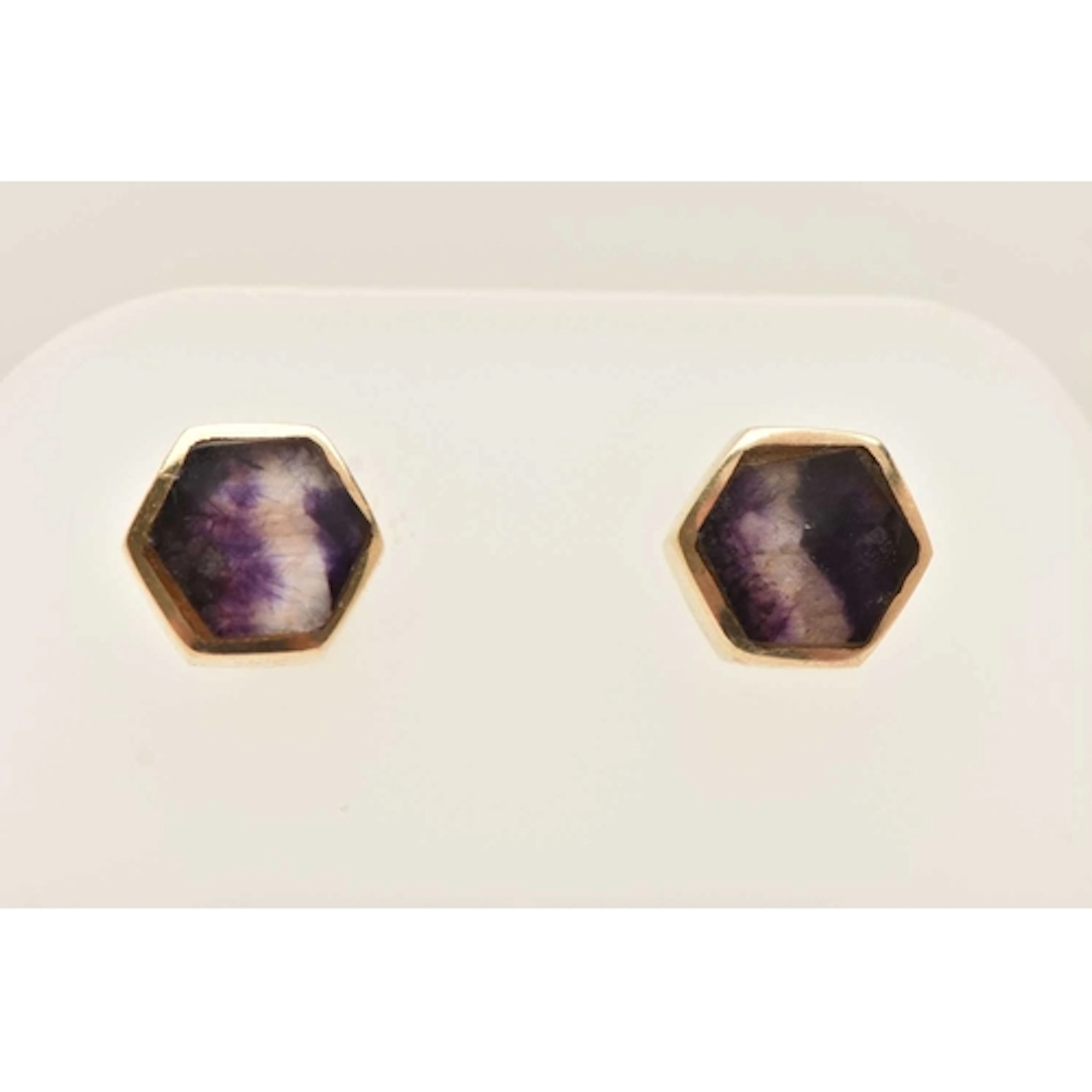 A PAIR OF 9CT BLUE JOHN STUD EARRINGS, each pair in the form...