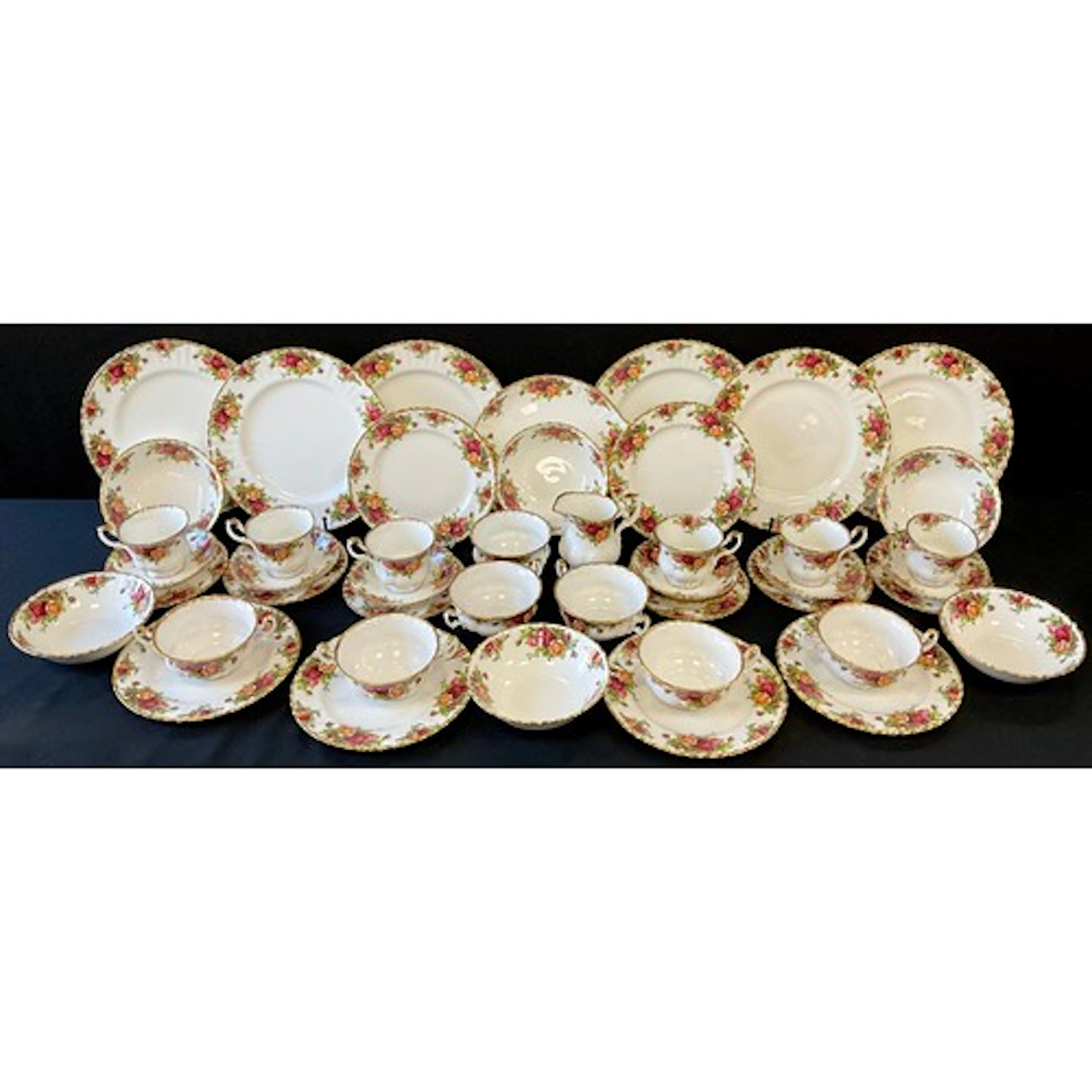 A Royal Albert Old Country Roses tea and dinner service, for...