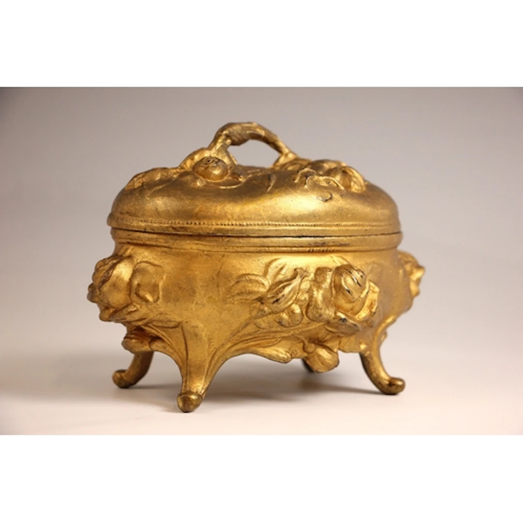 An American Art Nouveau period metal casket by Brainard & Wi...