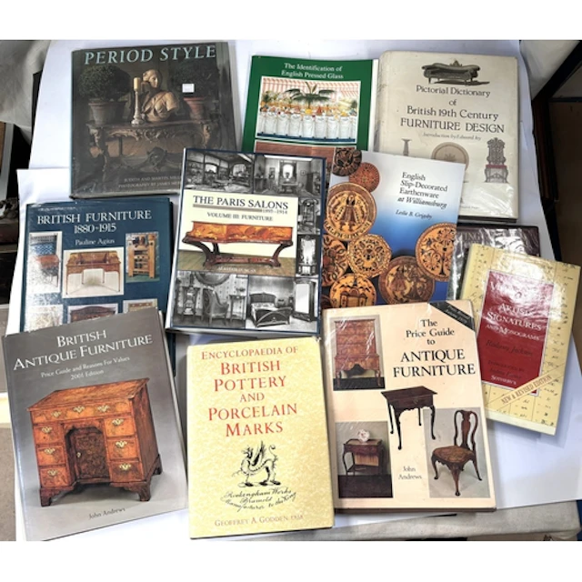 A selection of antique reference books: British furniture, p...