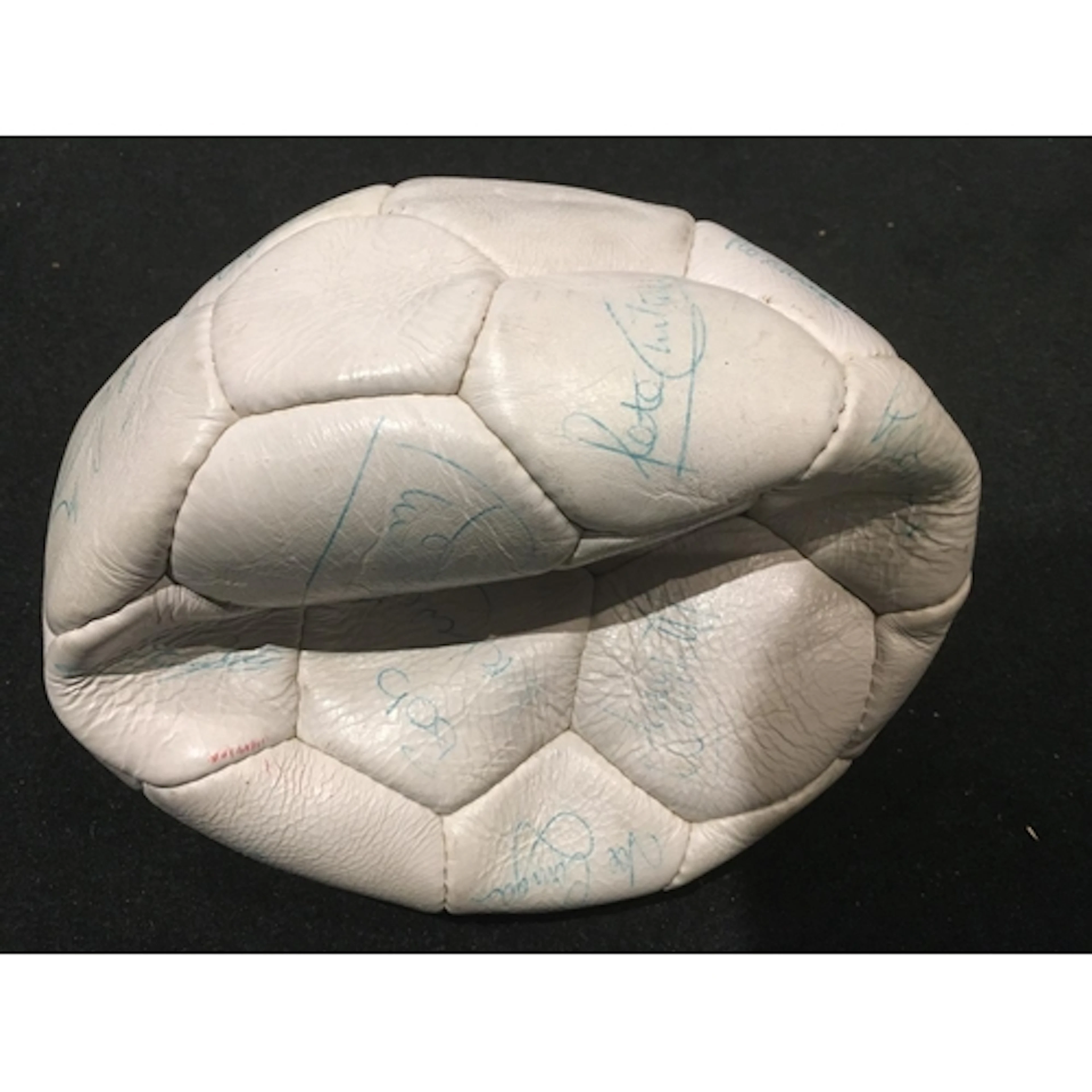 1978 England Squad Signed Football + More: White deflated pa...