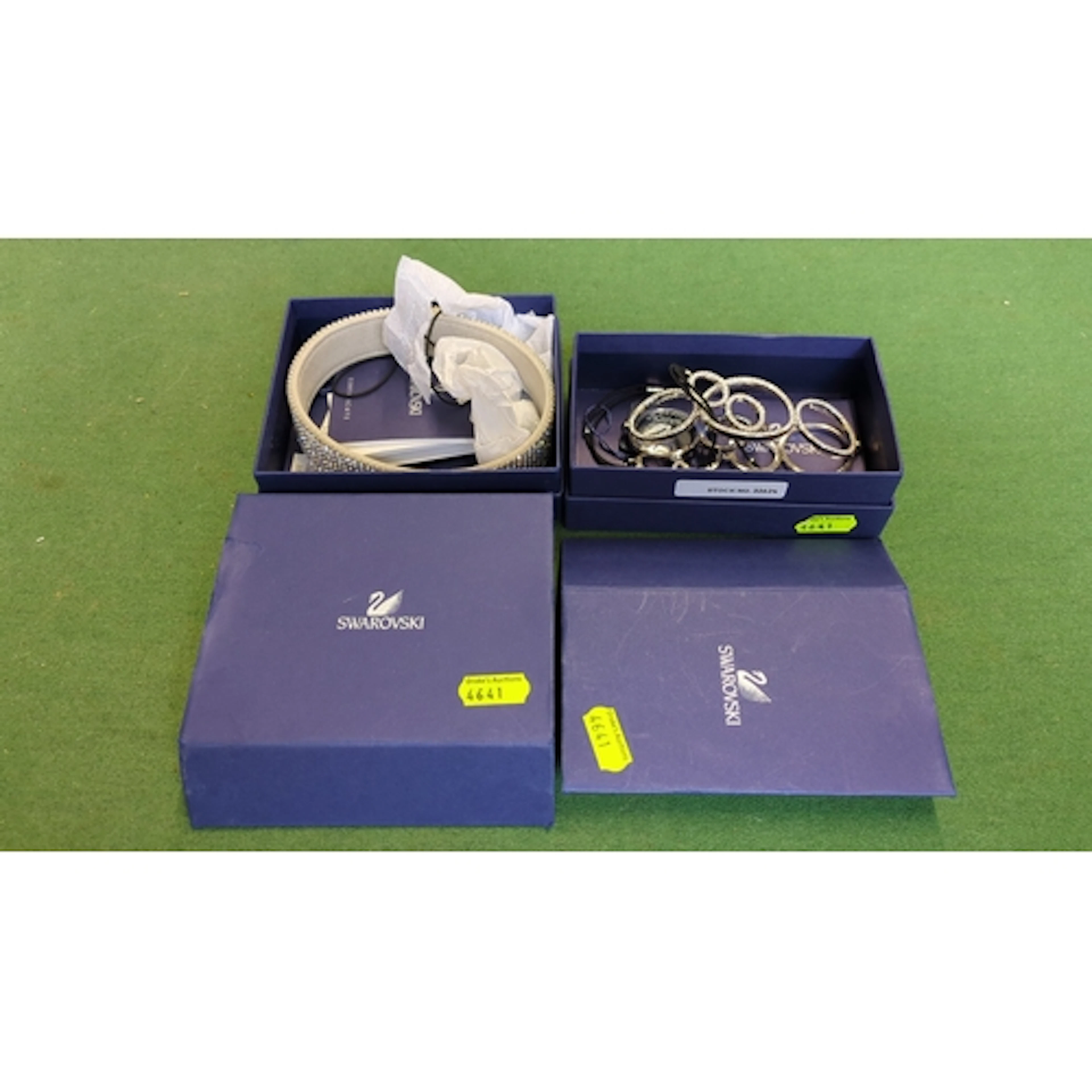 Swarovski crystal-set headband and hairband, each of pavé-se...