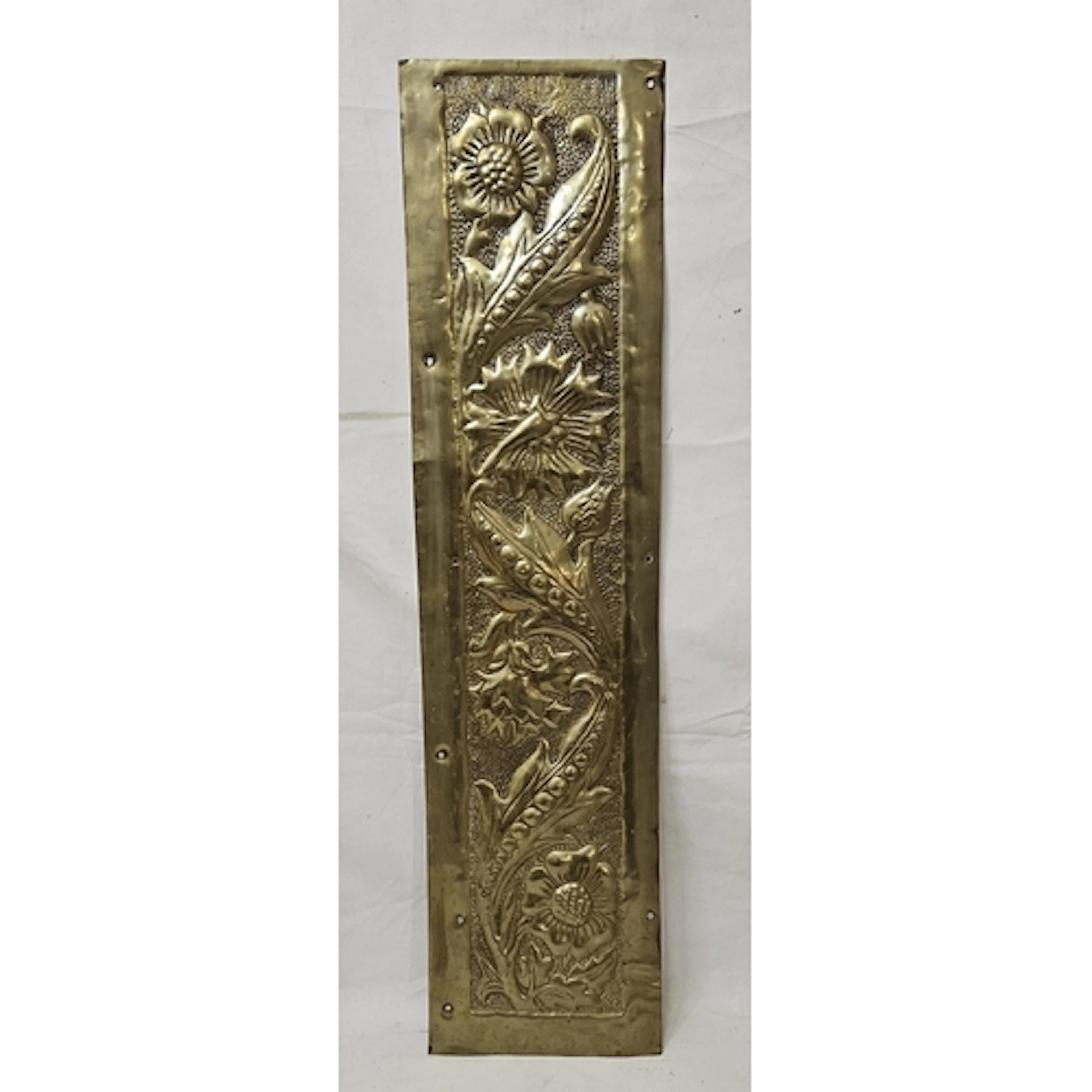 Decorative Brass Arts & Crafts Panel with drill holes, decor...