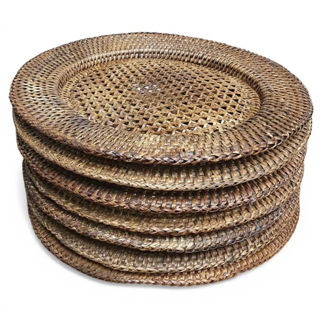 A good set of Wicker Place Mats, D 32 cm approx along with a...