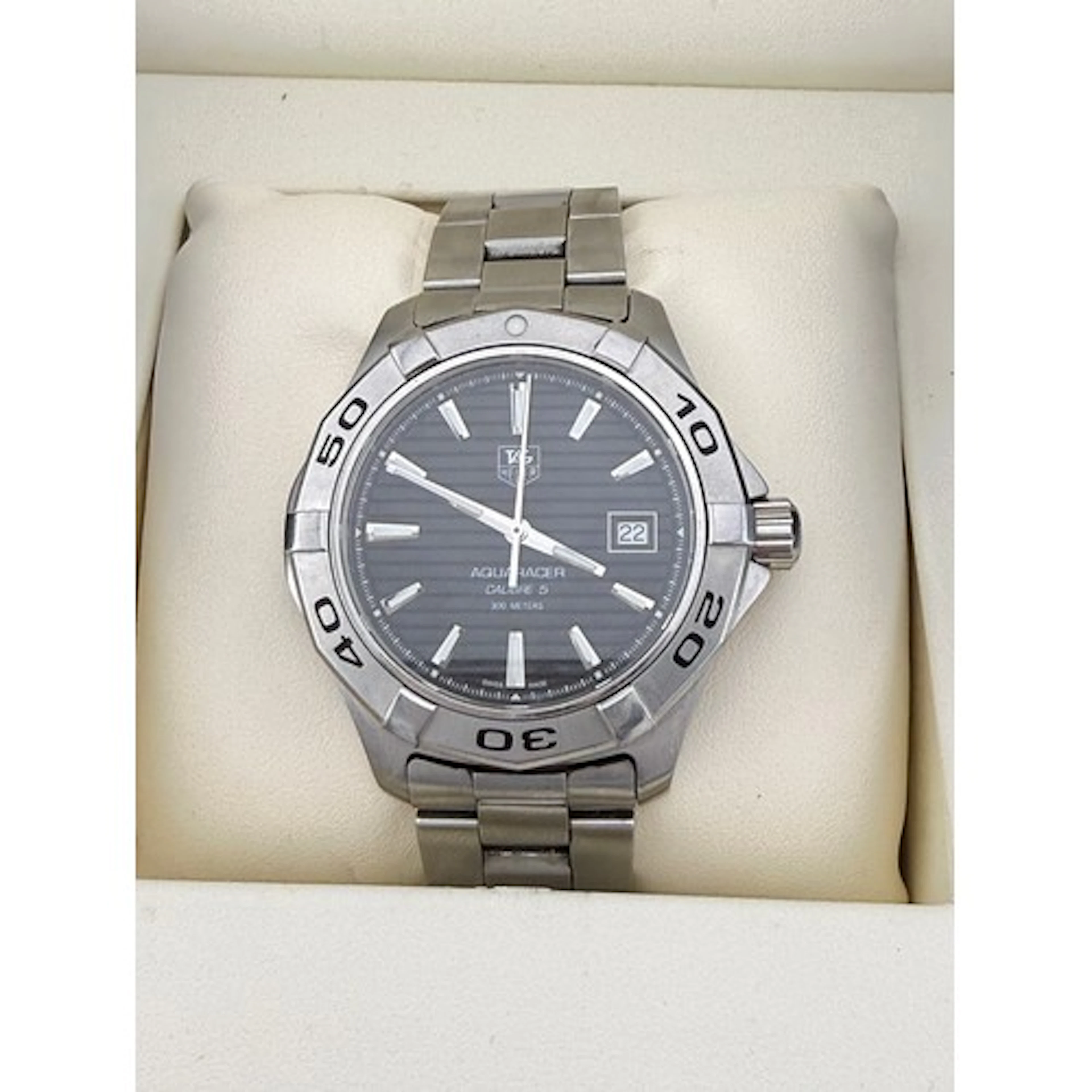 Tag Heuer - Aquaracer 300m Steel Diver's Quartz Watch with d...