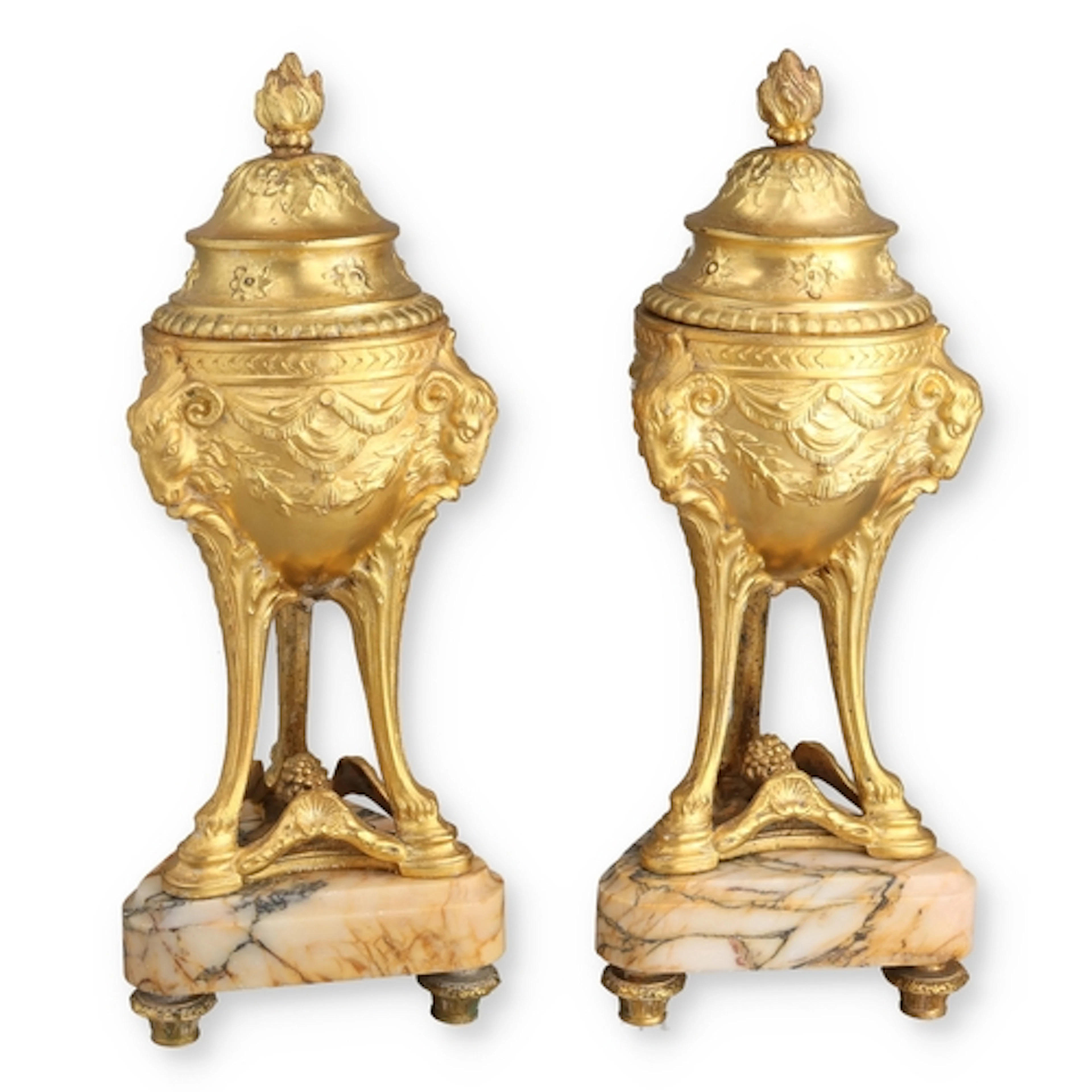 A PAIR OF HEAVY SILVER PLATED PRICKET CANDLESTICKS TOGETHER ...