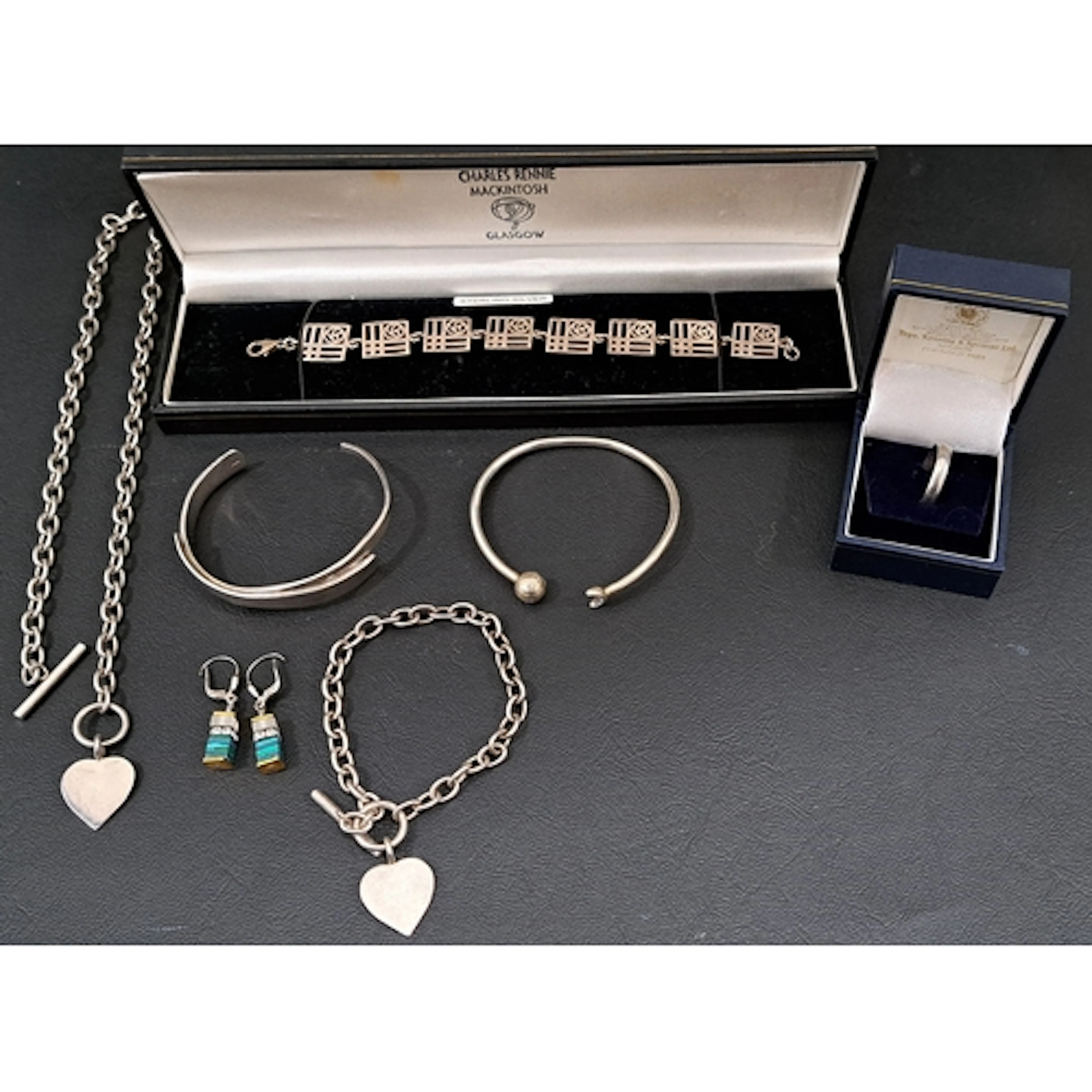 SELECTION OF SILVER JEWELLERY comprising a Pandora moon and ...