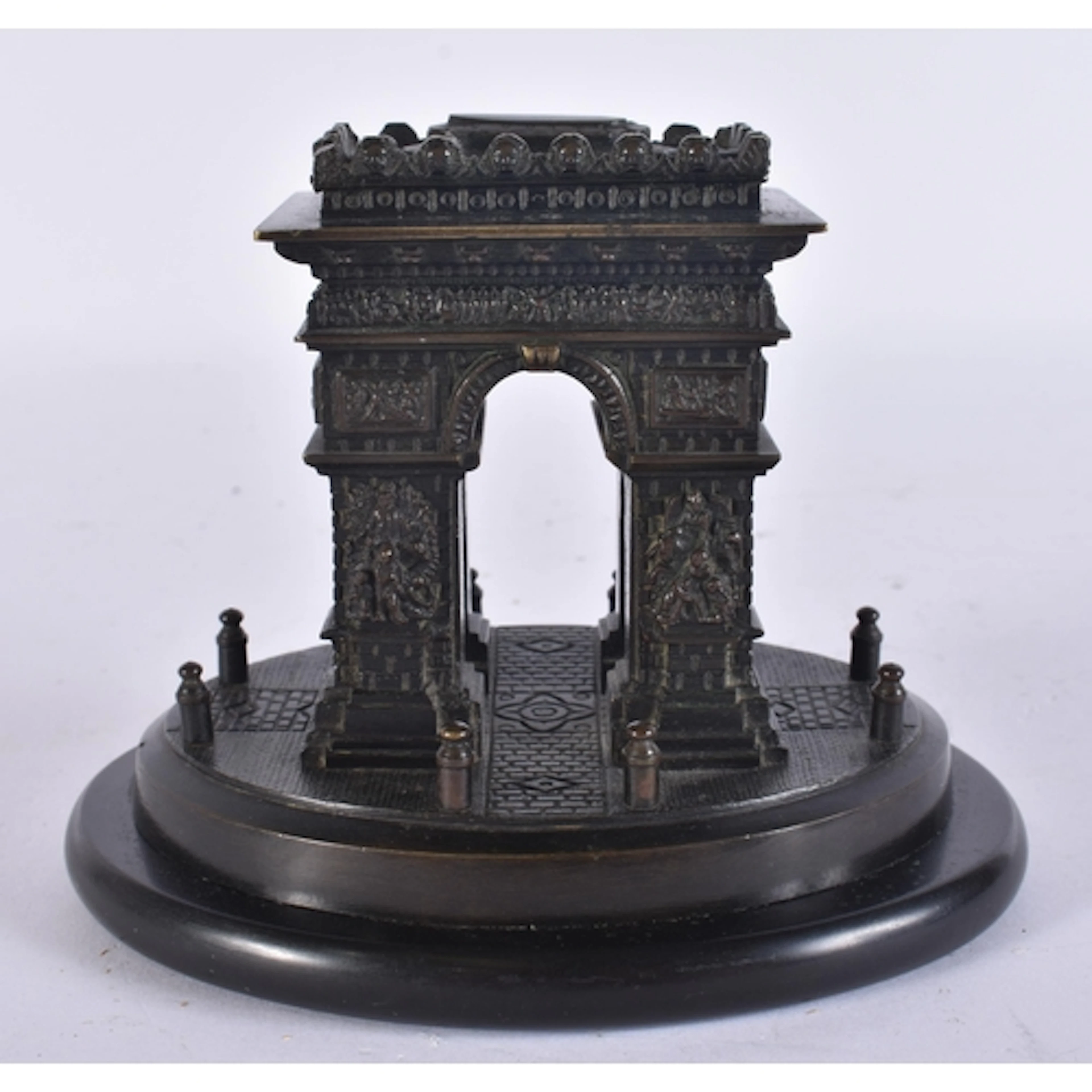 A FINE 19TH CENTURY FRENCH GRAND TOUR BRONZE MODEL OF THE AR...