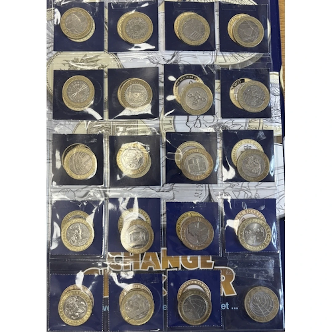 Collection in change checker album, generally extremely fine...