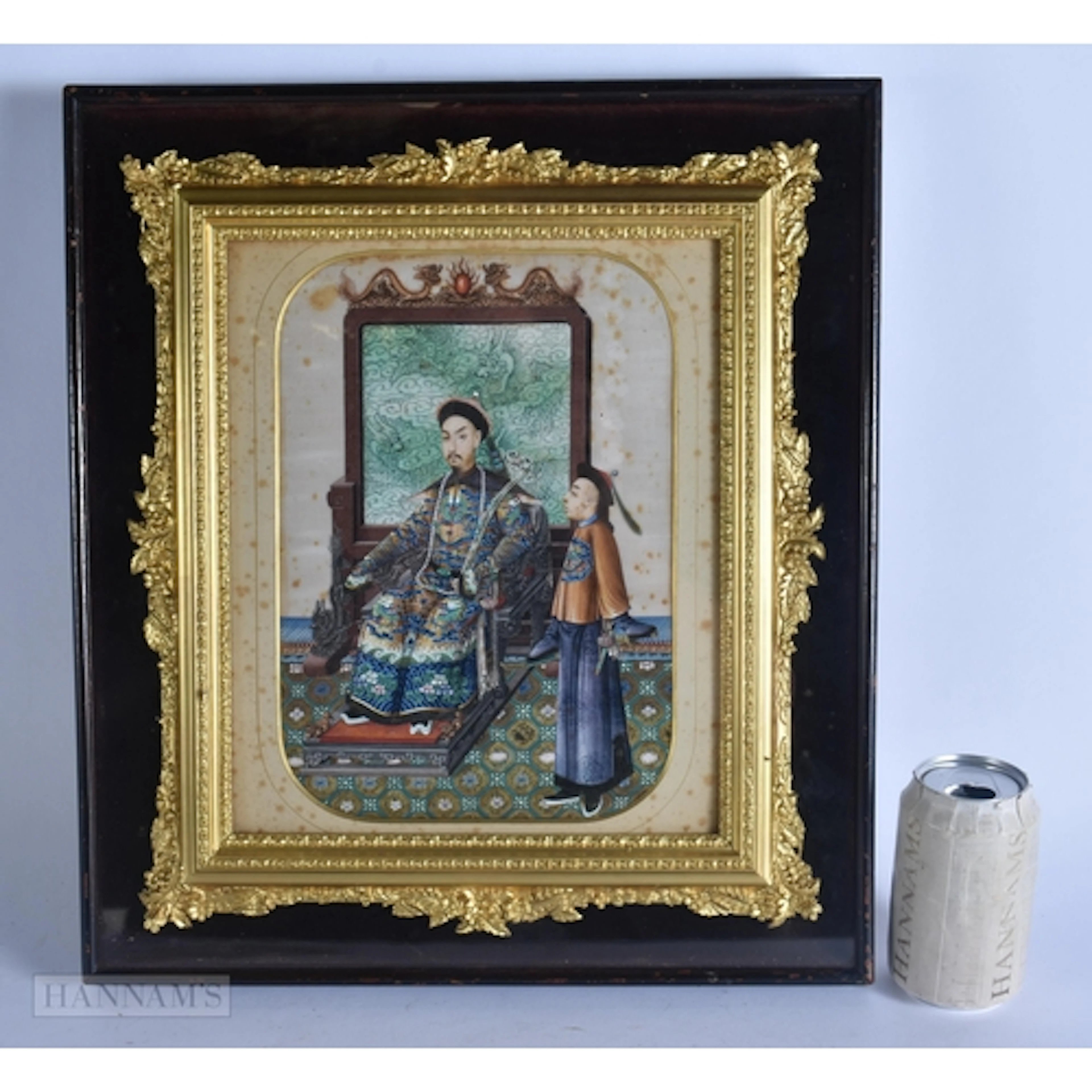 Chinese School (C1830) Watercolour, Pith, Fine painting of a...