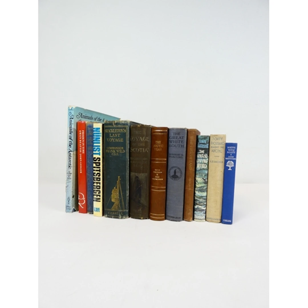 Arctic & Antarctic Exploration. 12 various vols. incl. ...