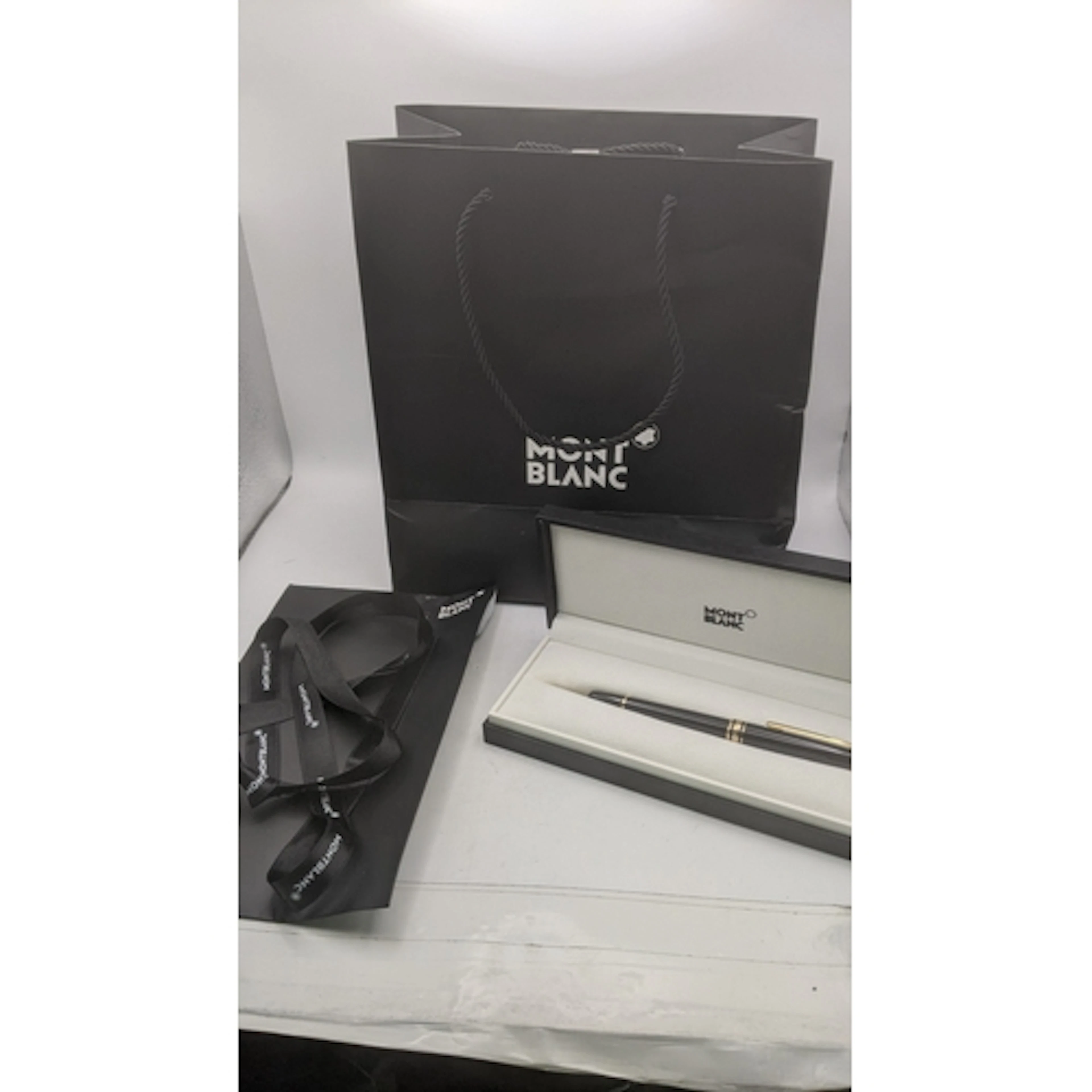 A boxed Montblanc Meisterstuck ballpoint pen with original p...