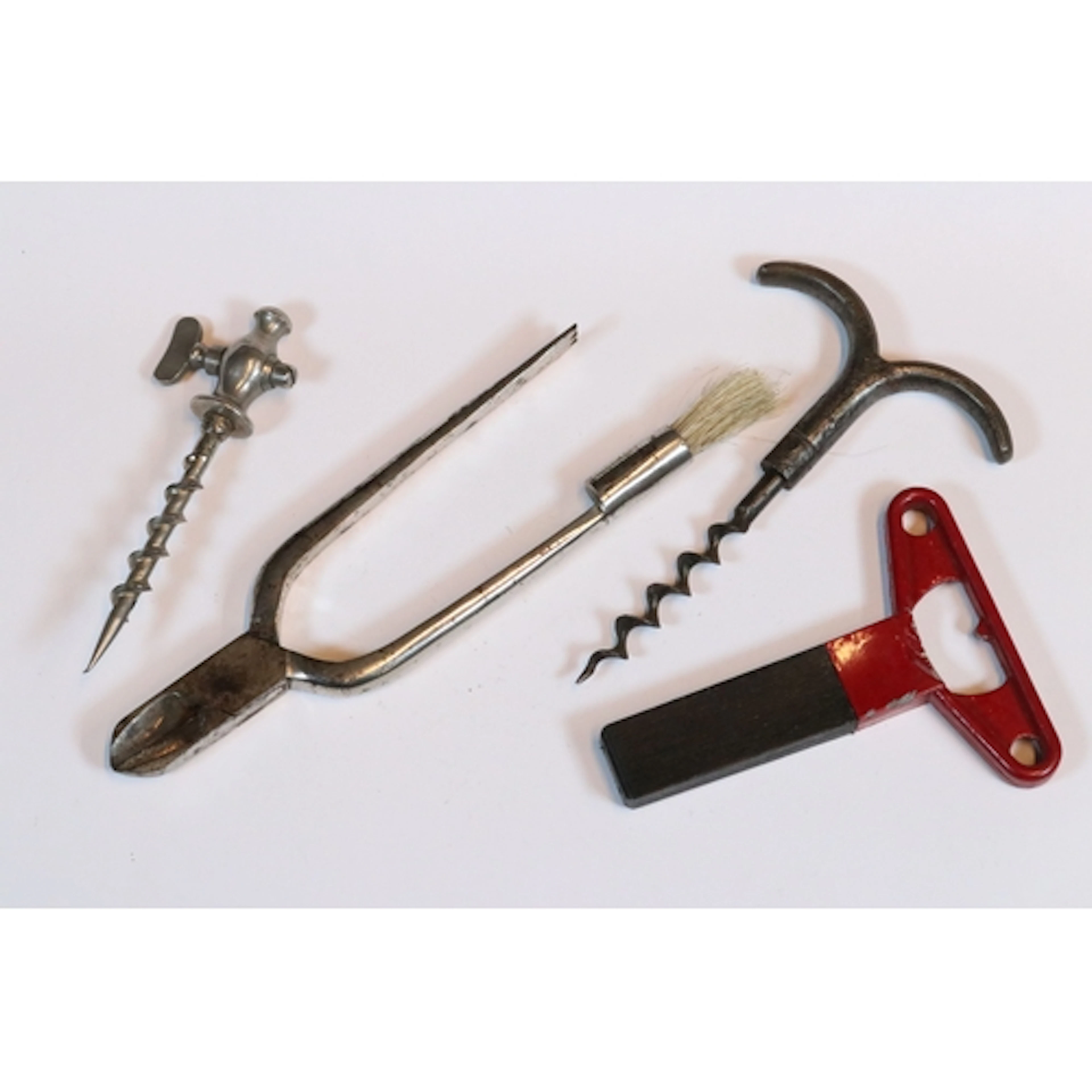 Champagne opener cutters with original brush, W&C eye brow c...