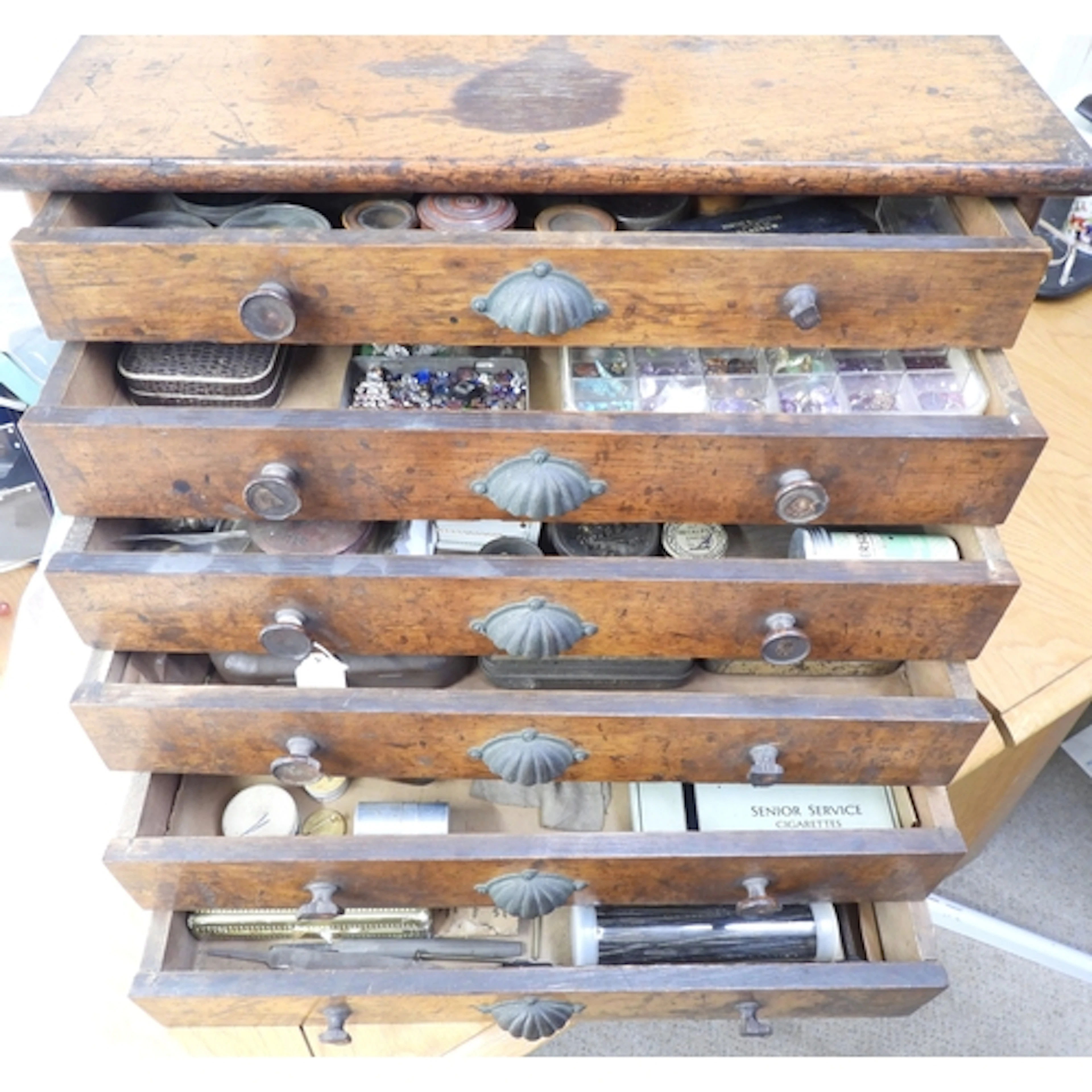 A jeweller's cabinet, to include;- a collection of gemstones...
