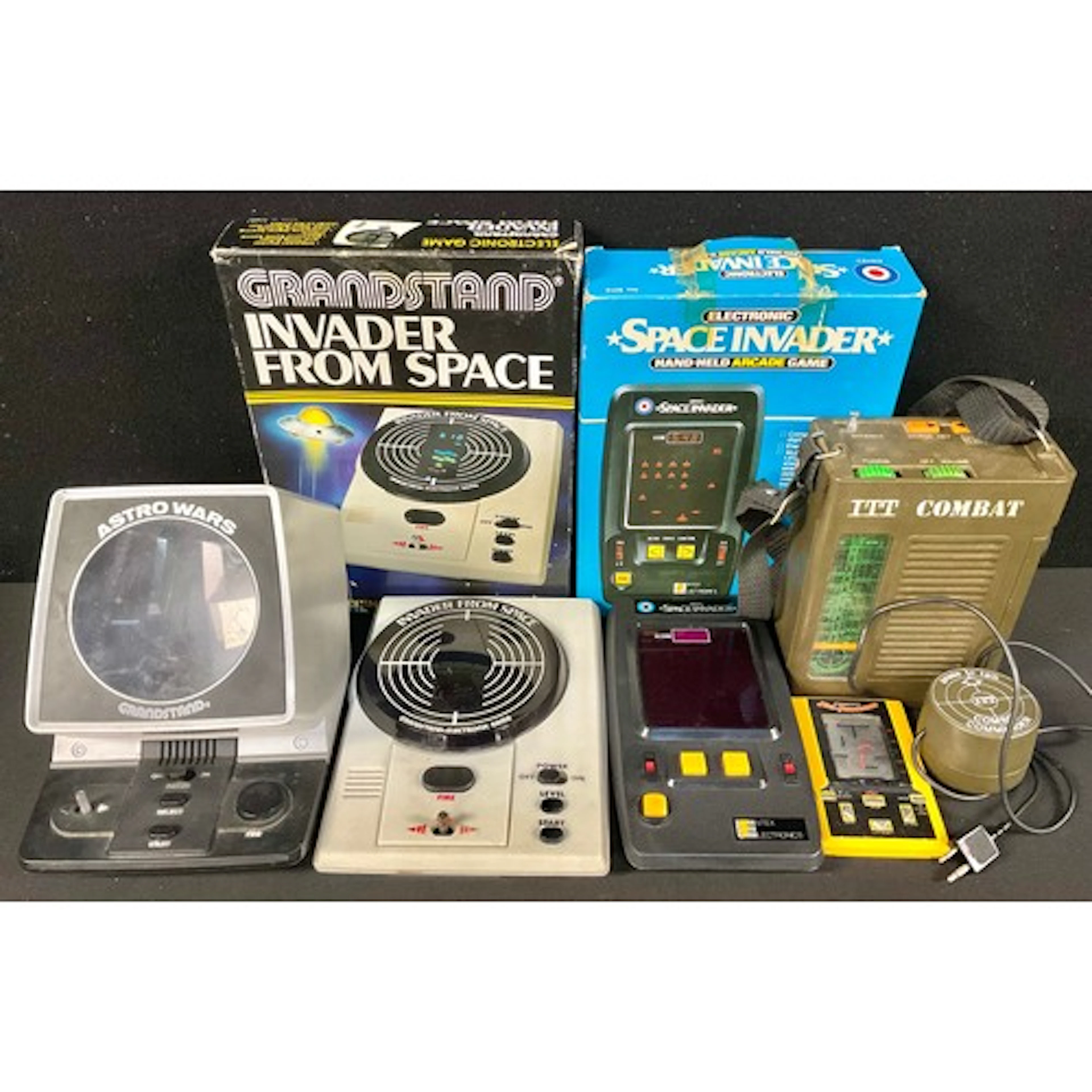 Retro Gaming - an Entex electronic Space Invader hand-held a...