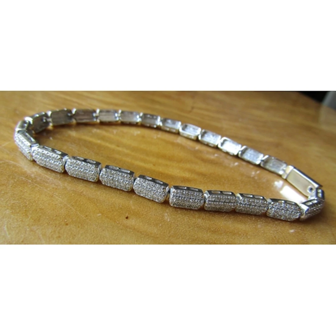 Silver Ladies Bracelet Articulated Form