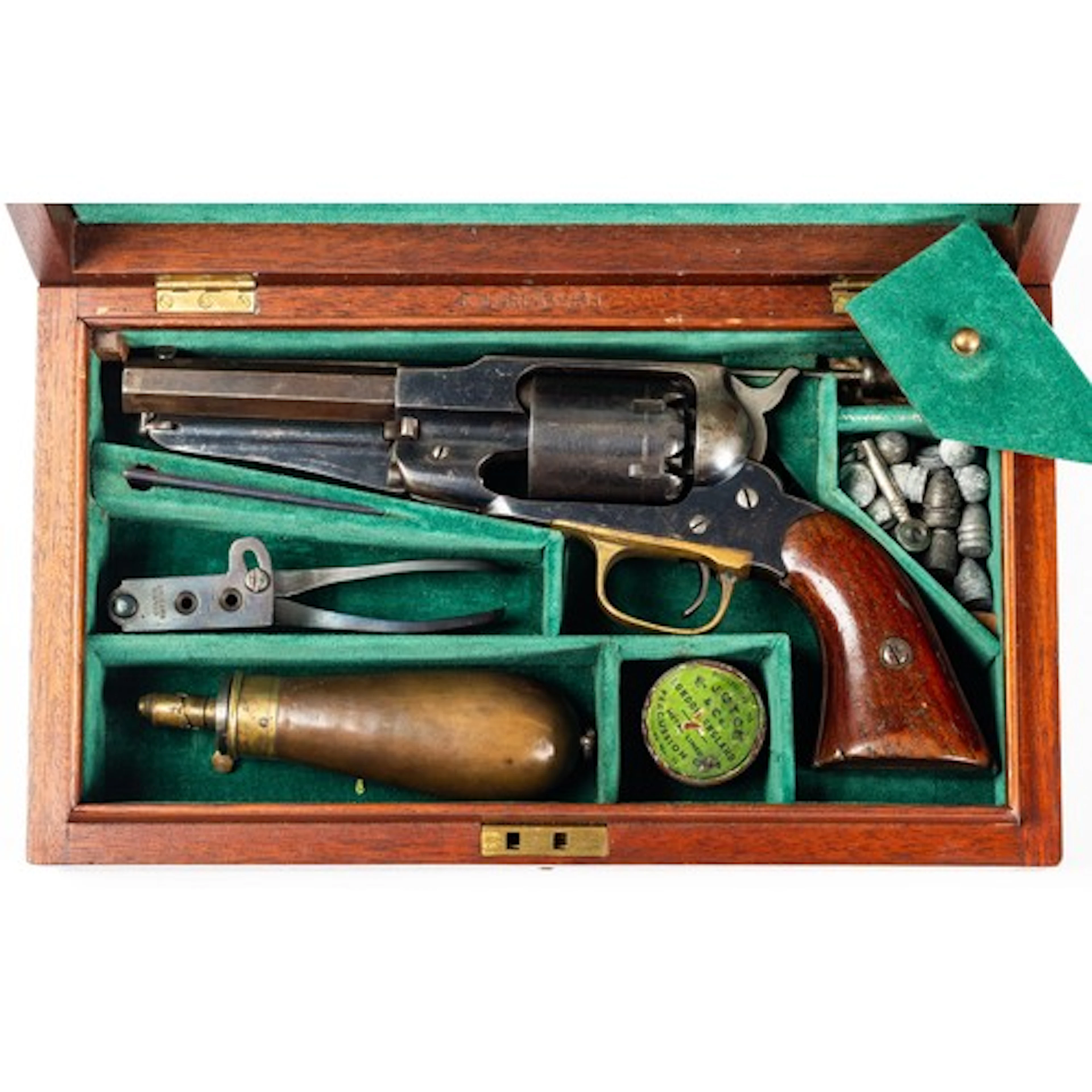 Cased .44 Remington New Army Model Revolver 13cm barrel mark...