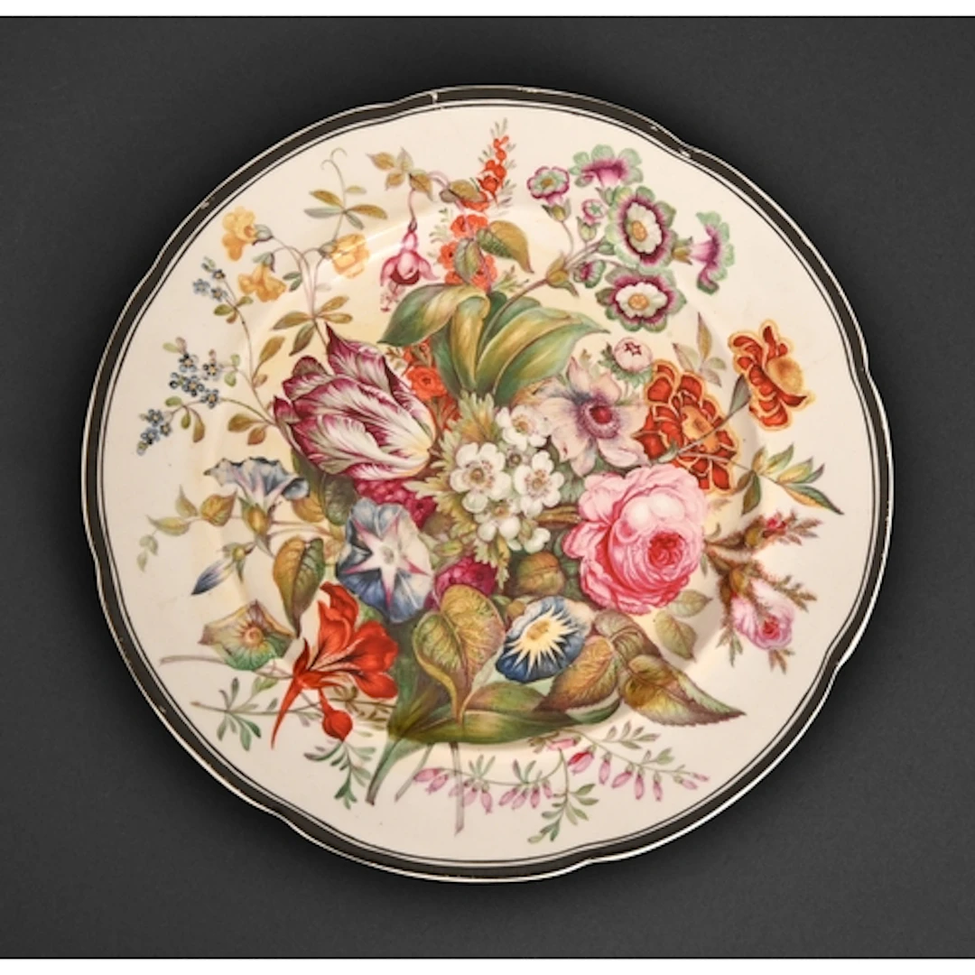 A Derby cabinet plate, probably painted by James Rouse Sr, c...