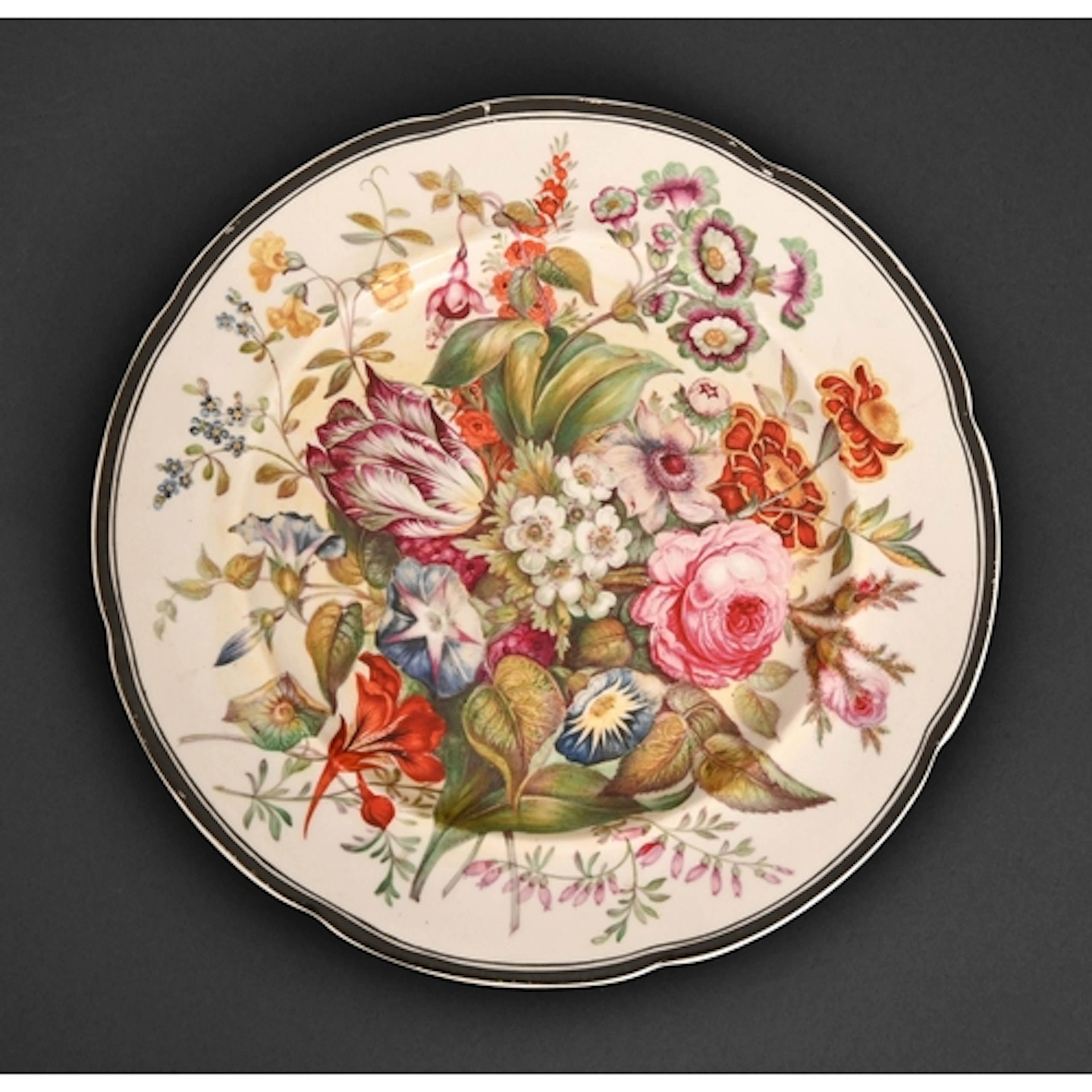 A Derby cabinet plate, probably painted by James Rouse Sr, c...
