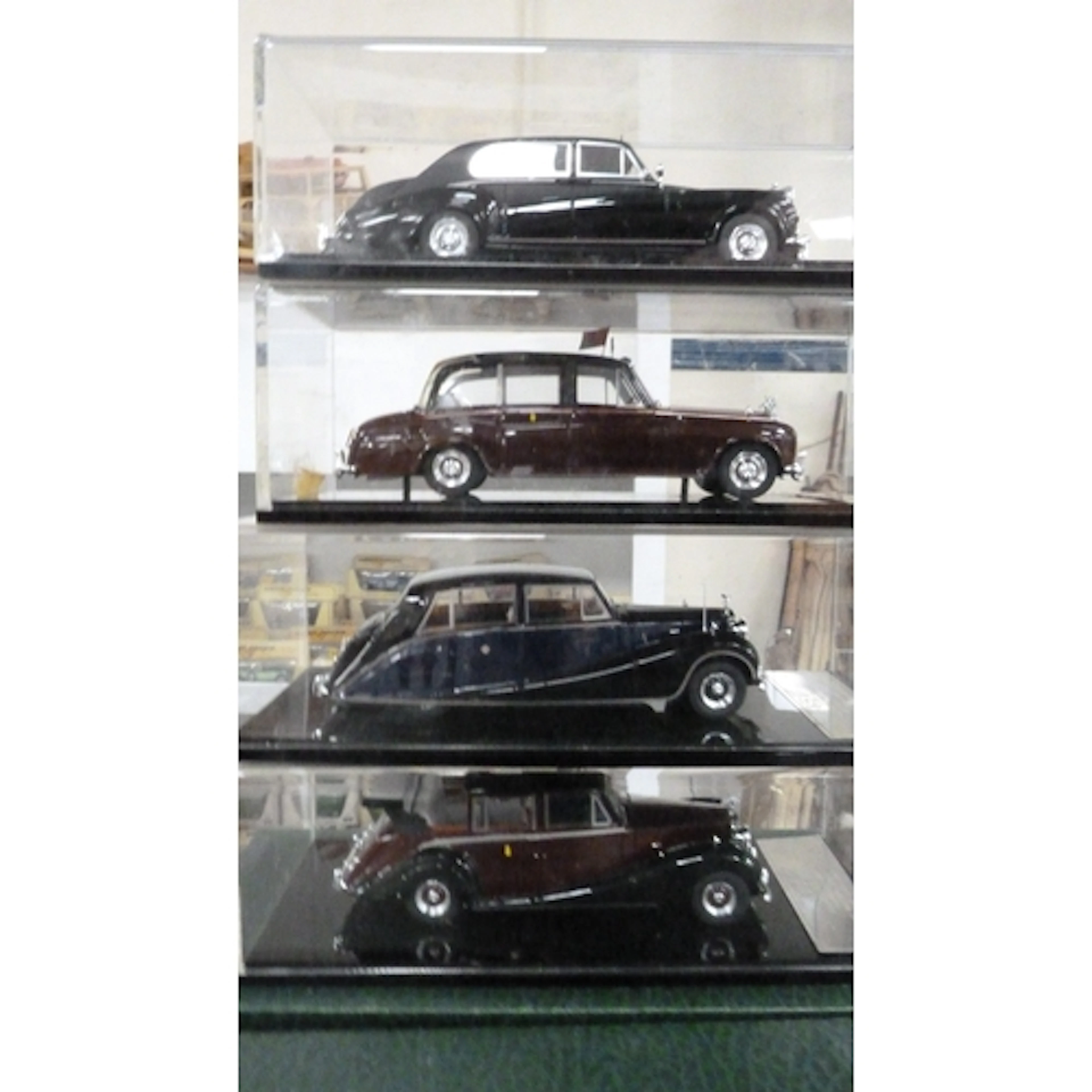 Four British Heritage model cars of Rolls Royce Phantom, var...