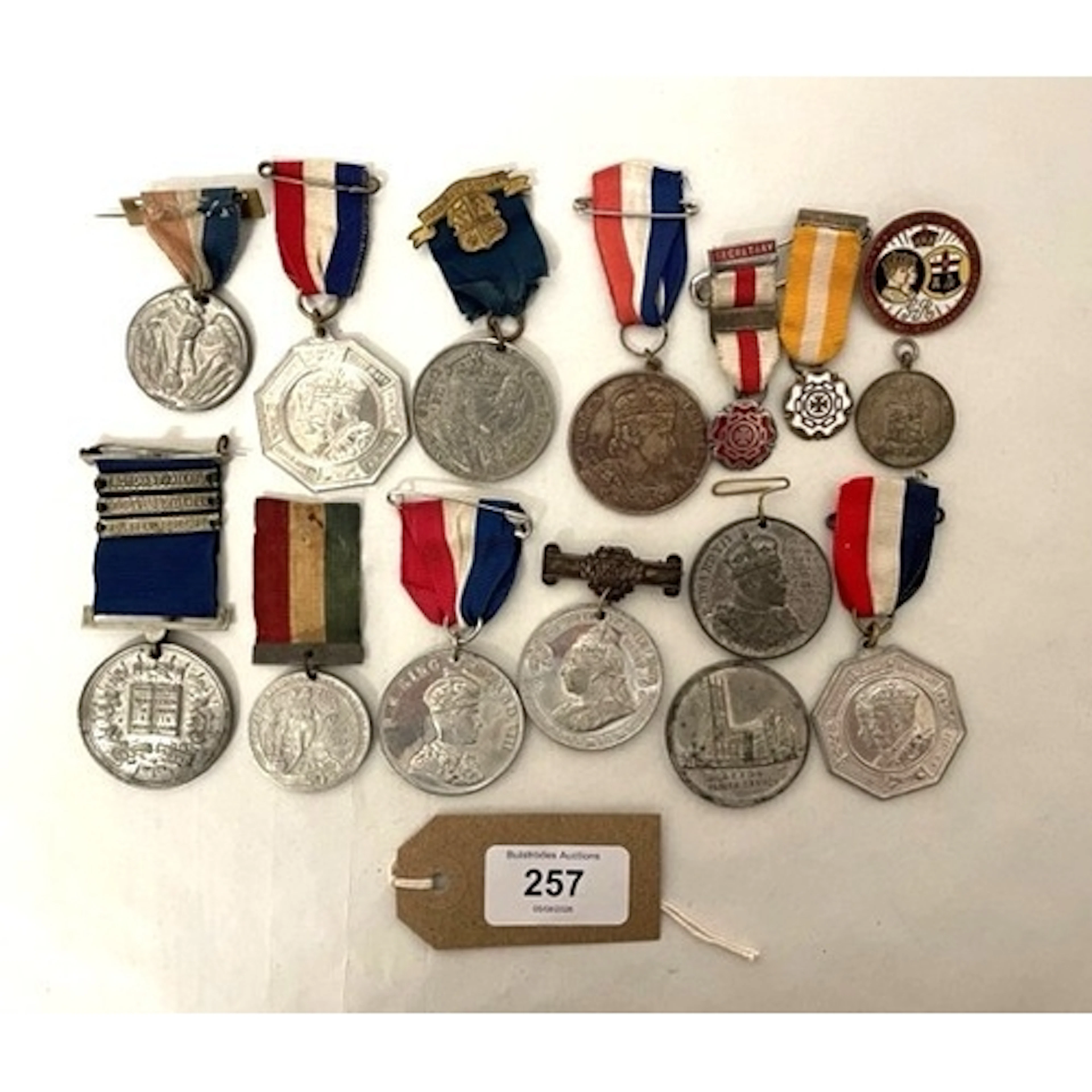 A small group of medals to include peace celebrations, jubil...